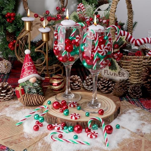 Larber Christmas Vase Filler Set with Floating Candles