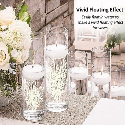 36Pcs Floating Candle Flowers Cylinder Vase Fillers for Wedding and Party