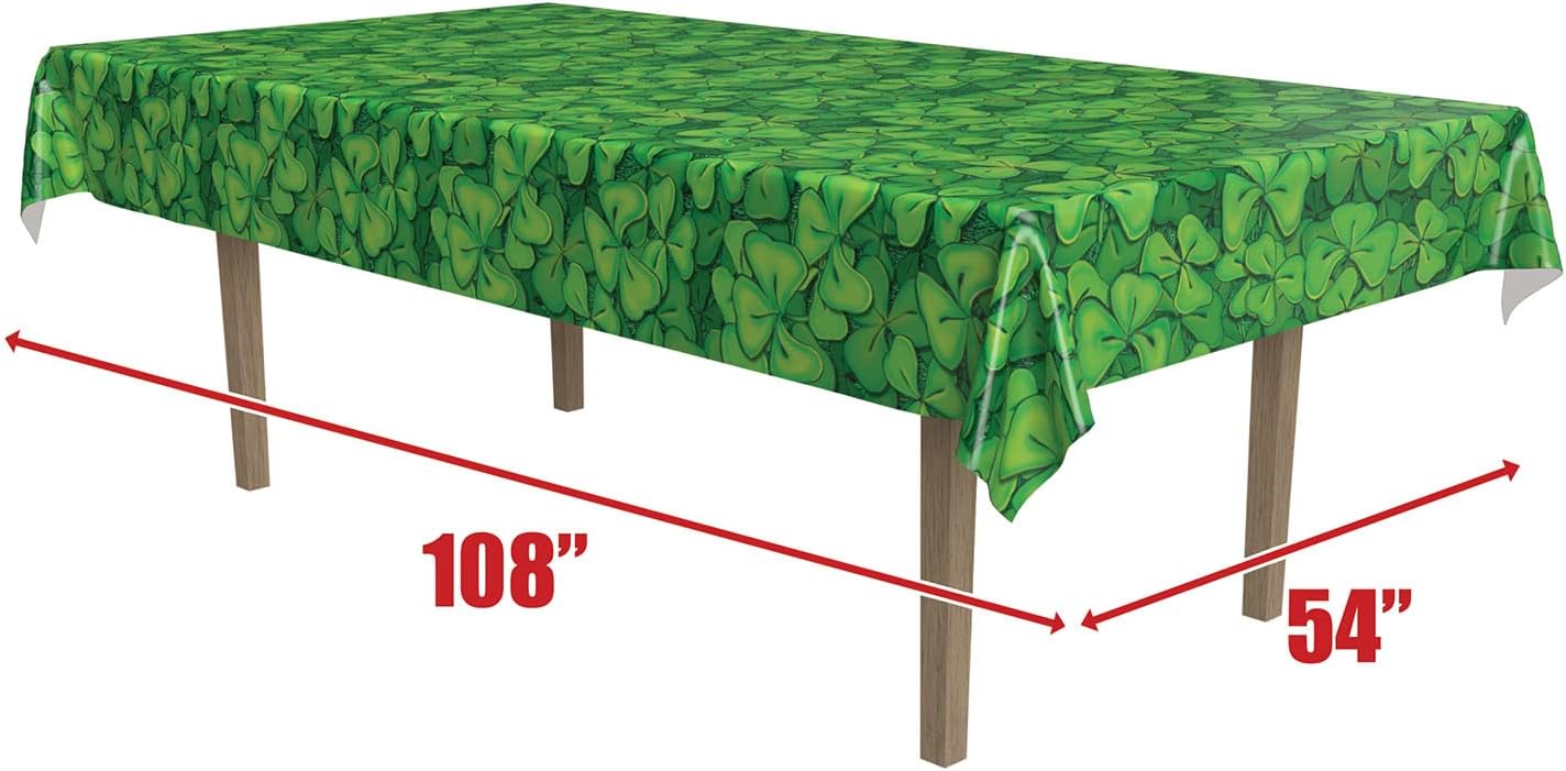 Beistle Shamrock Table Cover for St Patricks Day