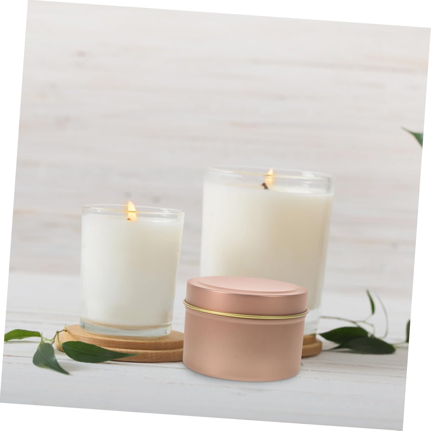 12pcs Metal Candle Tins with Lids Storage Containers for Candle Making