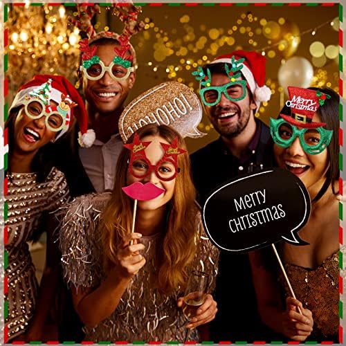 Vinsot 48 Piece Christmas Glasses Bulk Decor Set