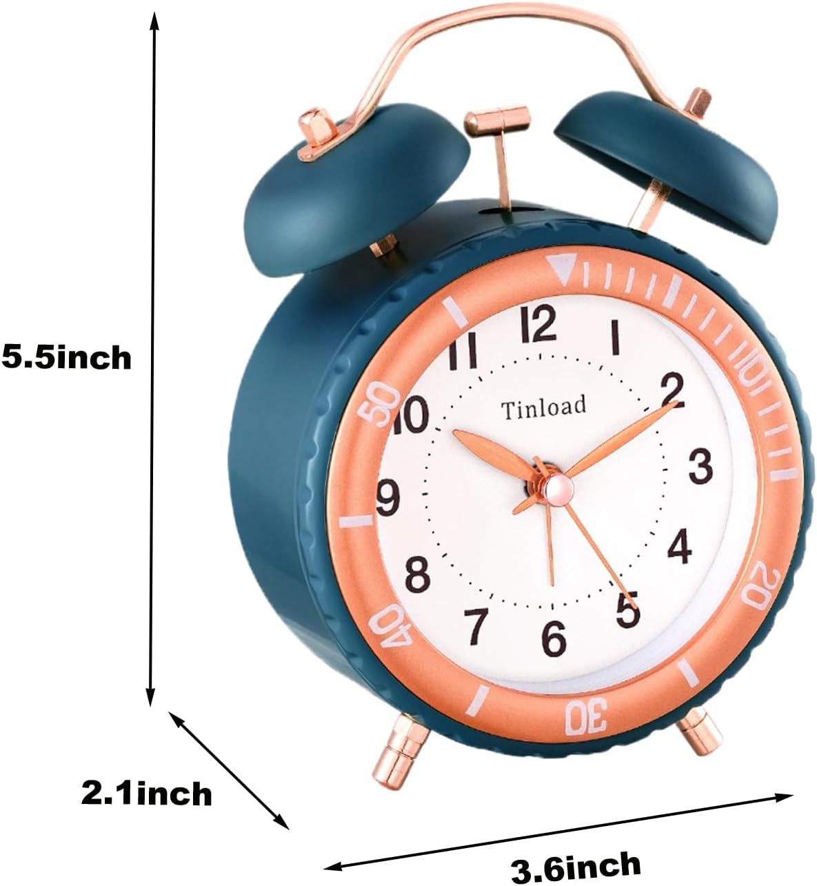 Loud Alarm Clock with Retro Design and Silent Operation
