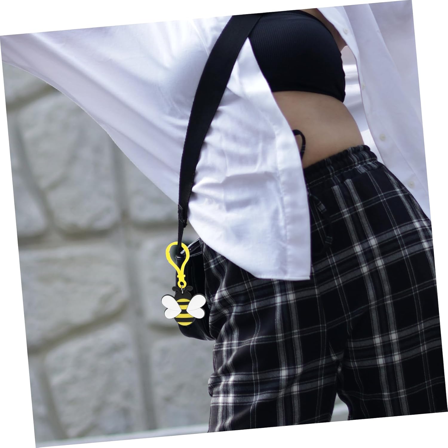 12pcs Cute Bee Keychain Set for Bags and Backpacks
