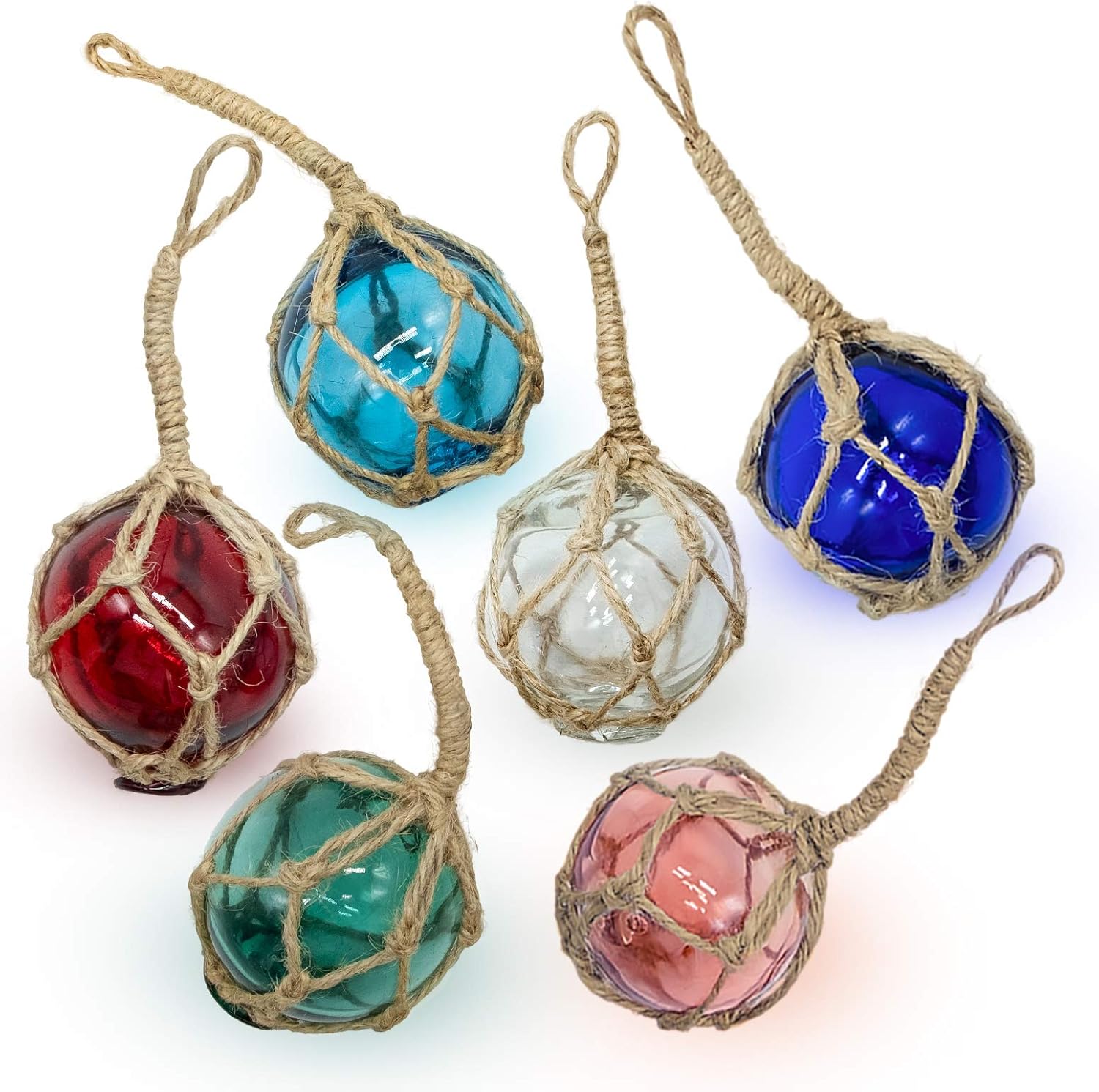 Sailingstory Glass Buoy Nautical Decorative Balls Set of 6
