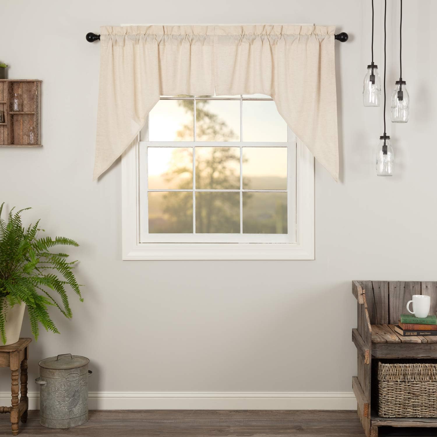 VHC Brands Simple Life Flax Window Curtain Swag Set of 2