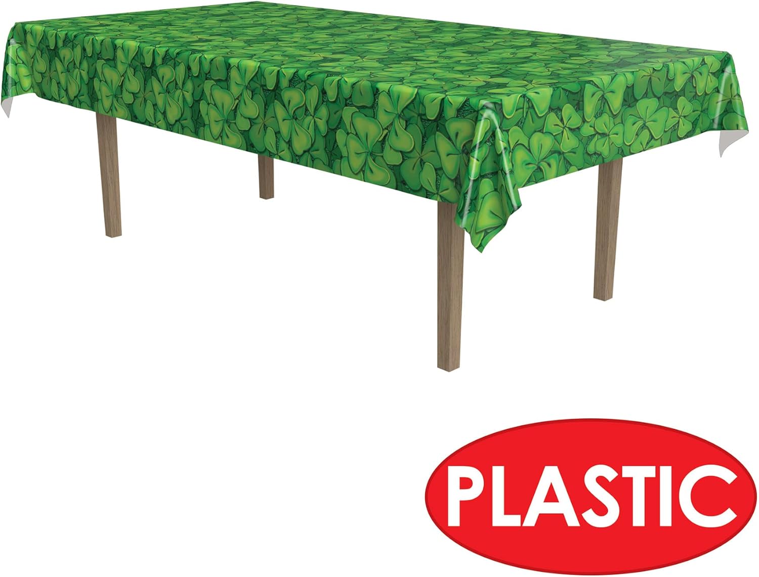 Beistle Shamrock Table Cover for St Patricks Day