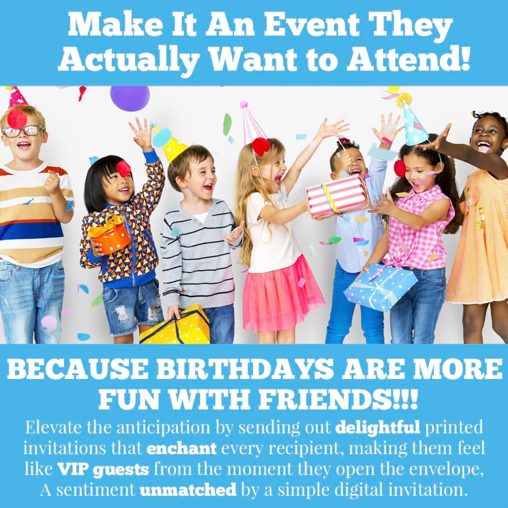 Cosmic Bowling Party Invites 20 5x7 Fill In Cards