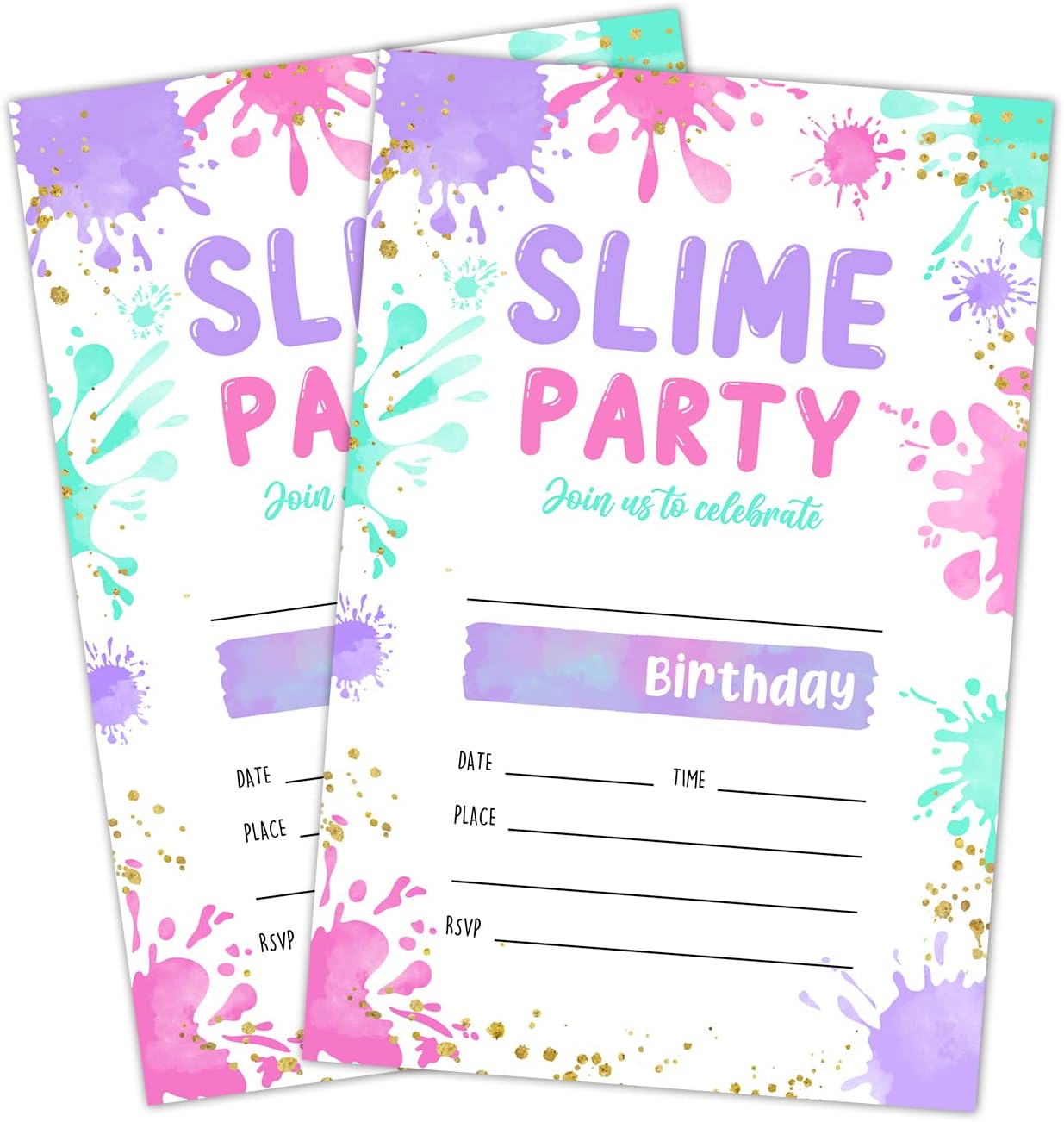LWBEO Art Birthday Invites with Envelopes