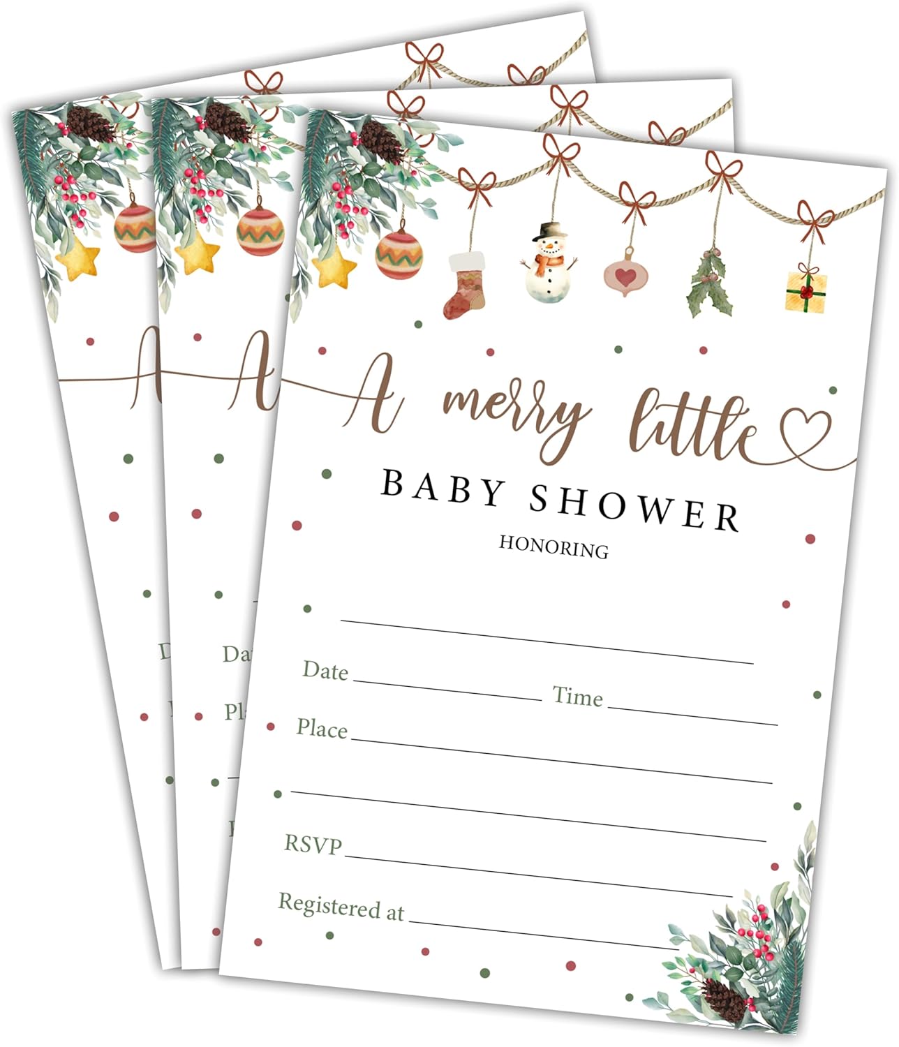 NYCTUG Merry Little Baby Shower Invites 25 Christmas Winter