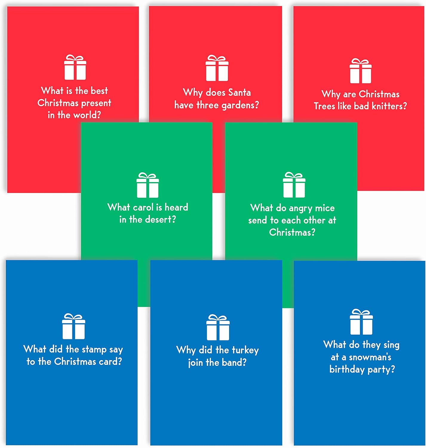 Huxters Christmas Cracker Jokes Cards Pack of 8