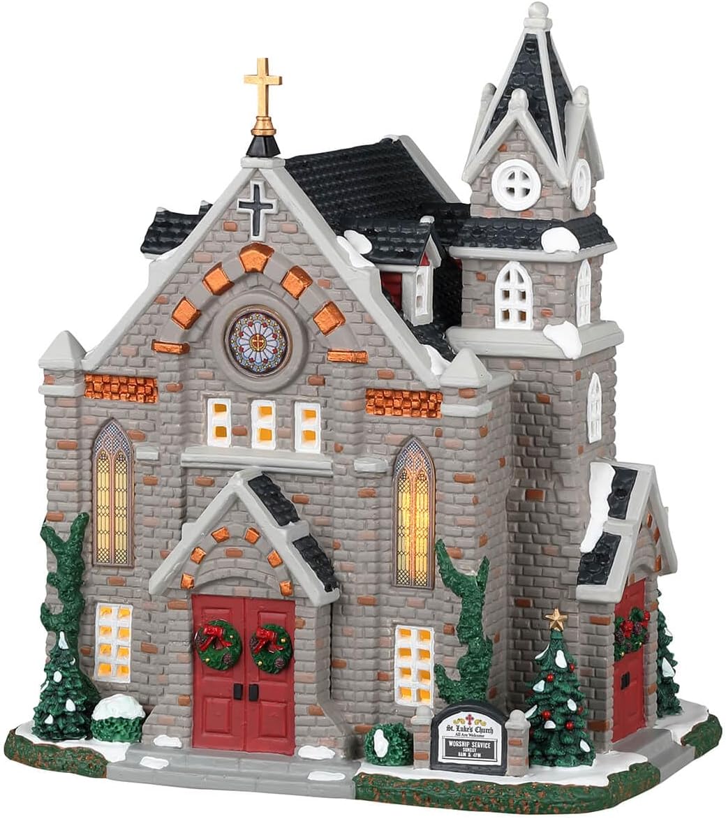Lemax St Lukes Church Lighted Building