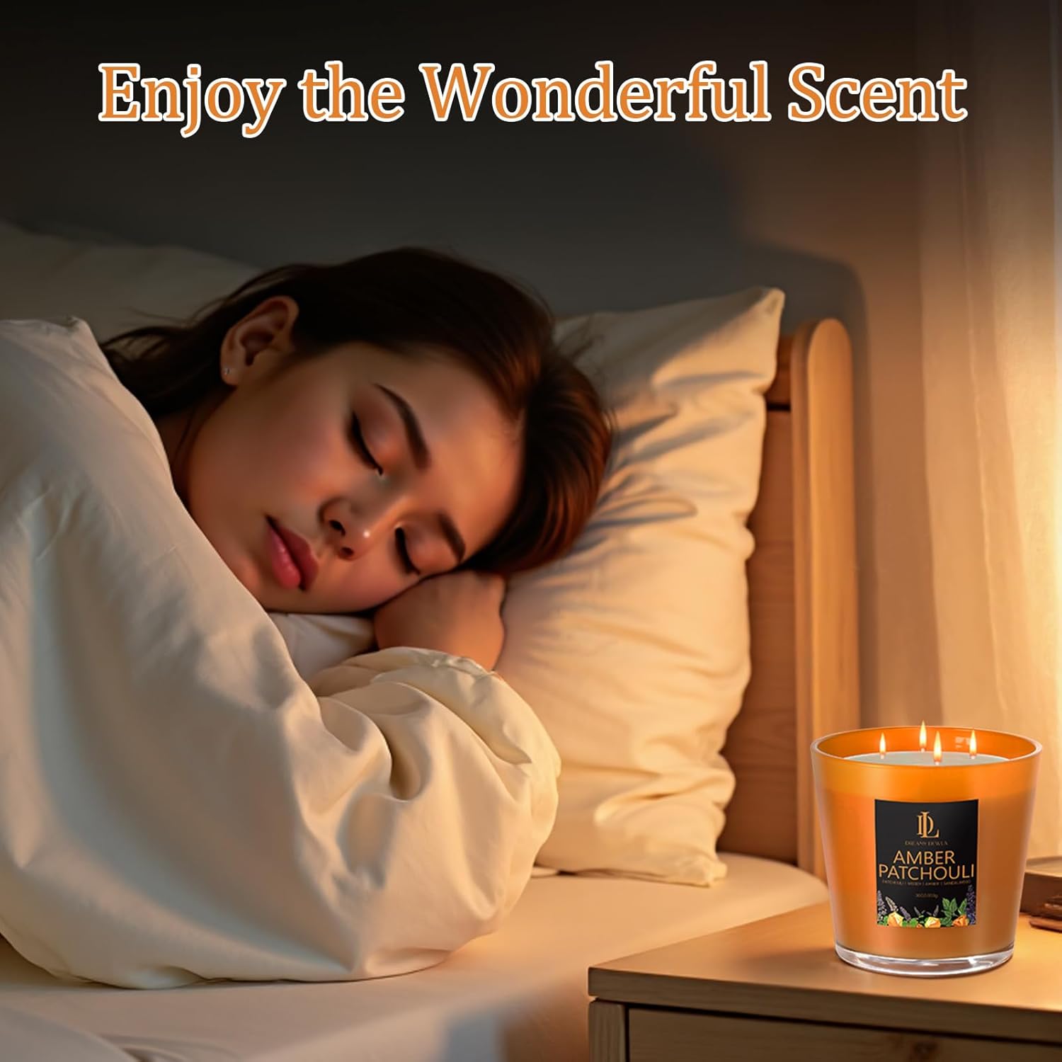 Amber Patchouli 30oz Soy Candle with 4 Wicks