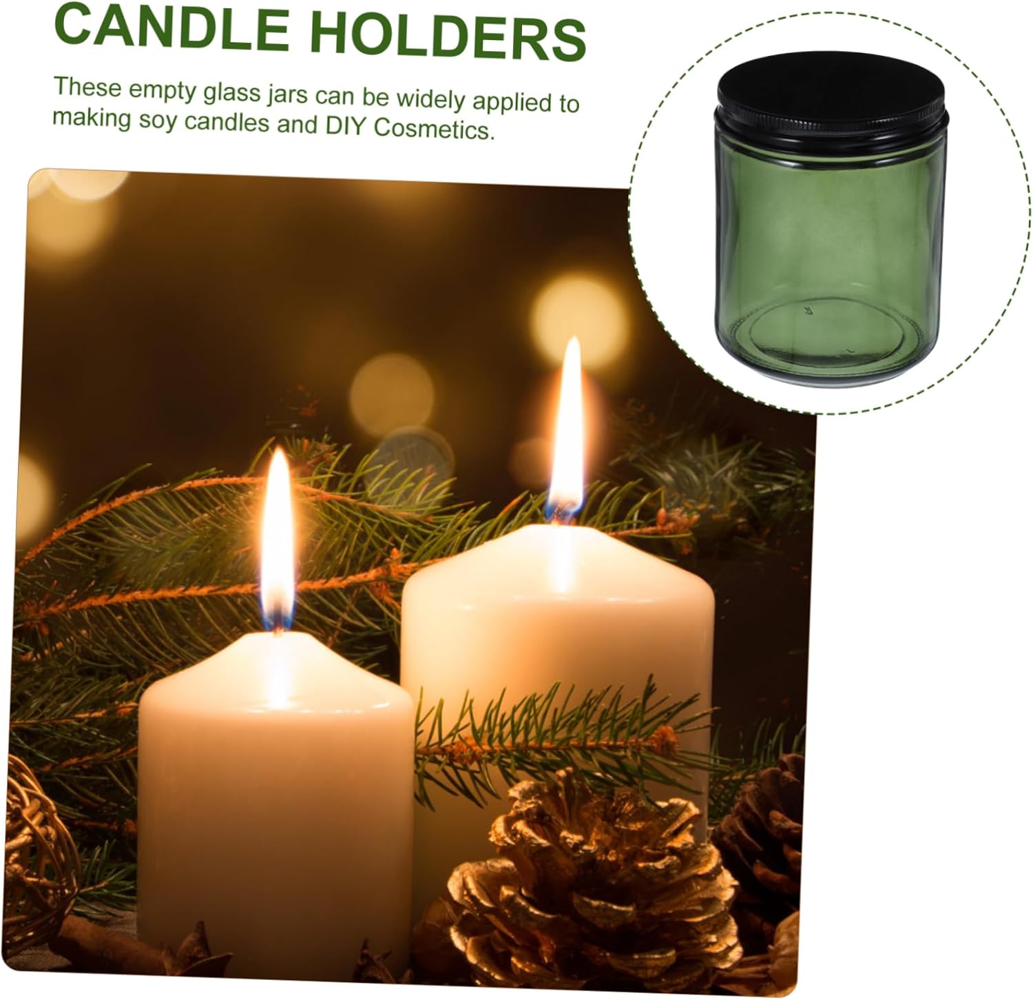 12pcs Glass Candle Tins for Aromatherapy and Home Decor