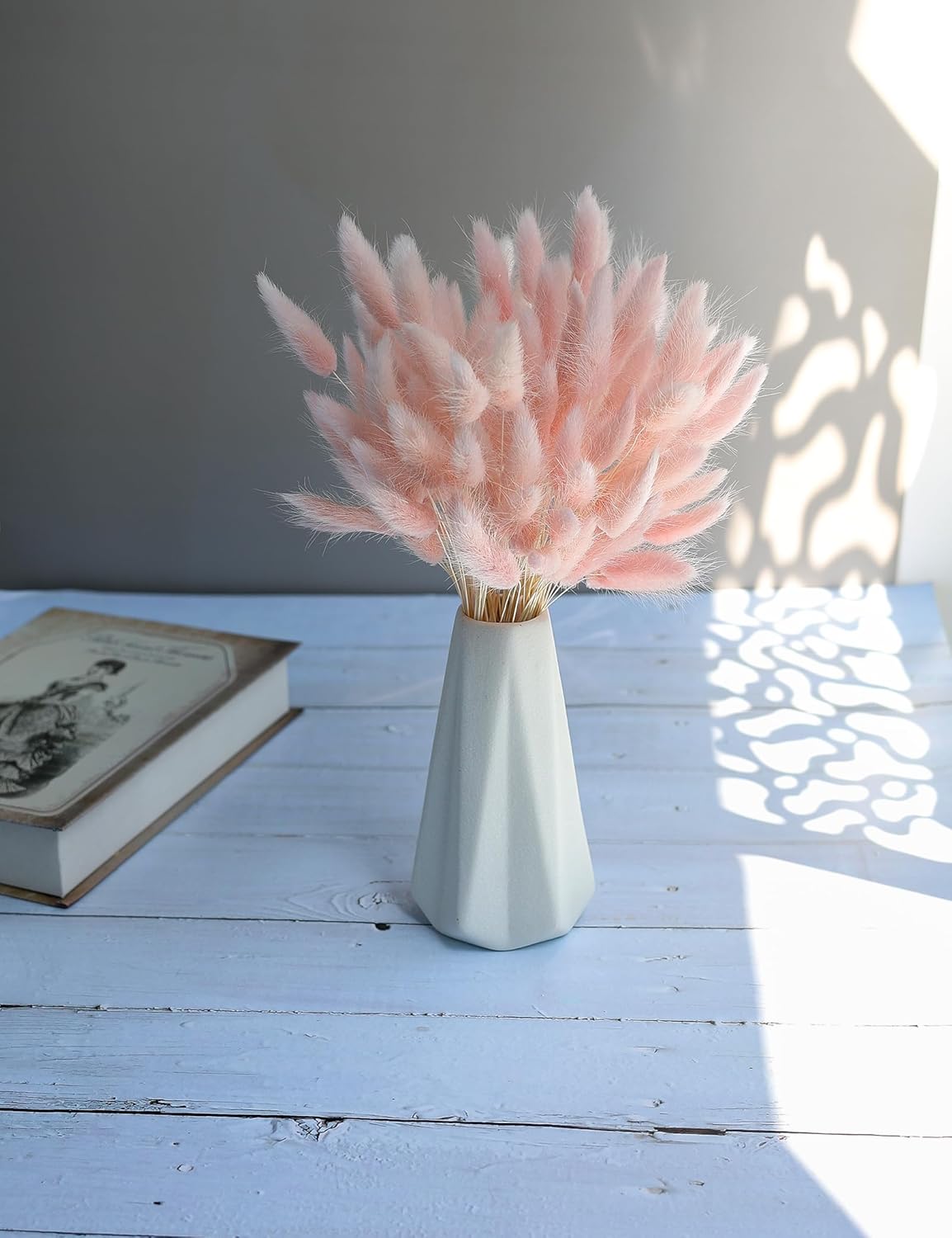 Xins Convey 120pcs Dried Bunny Tail Pink Decor