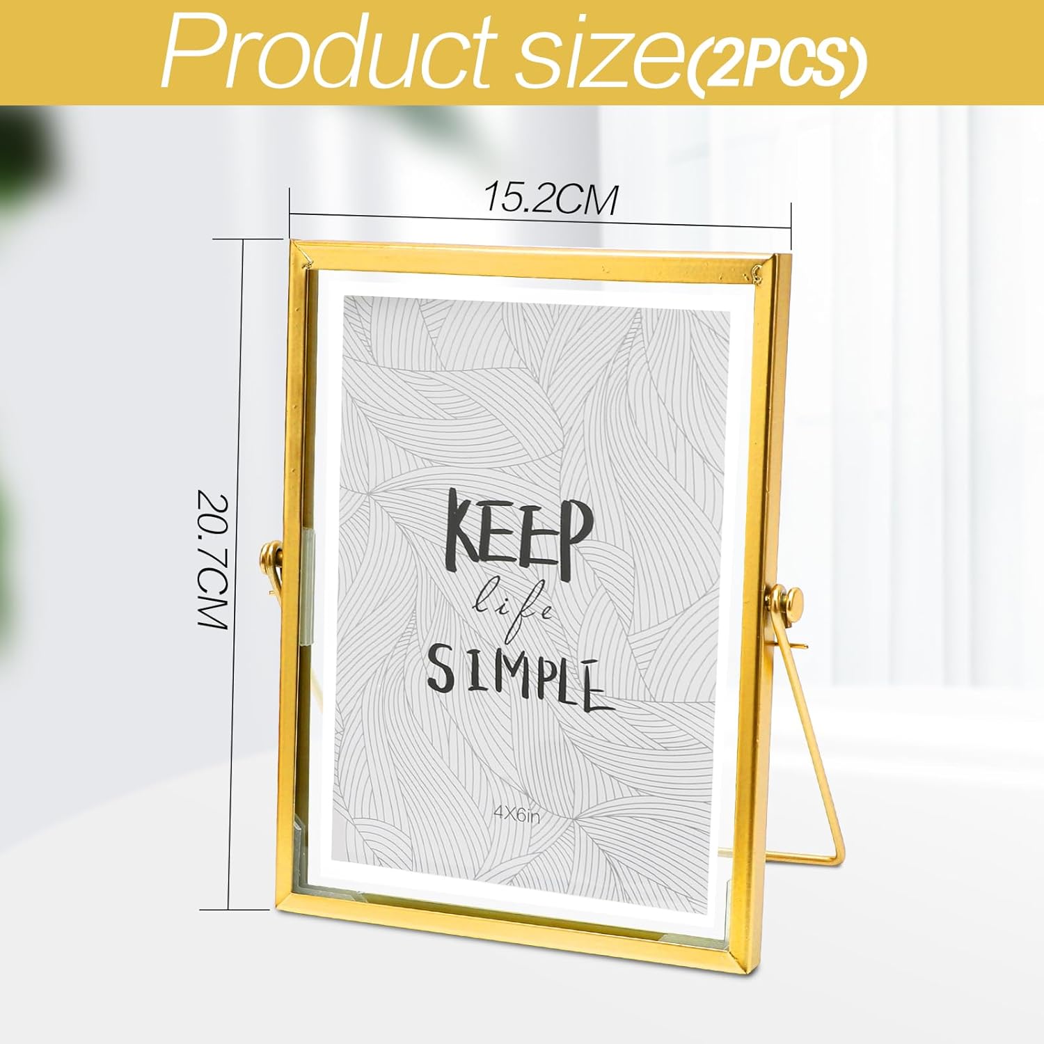 Yuragim A5 Glass Picture Frame Pack of 2