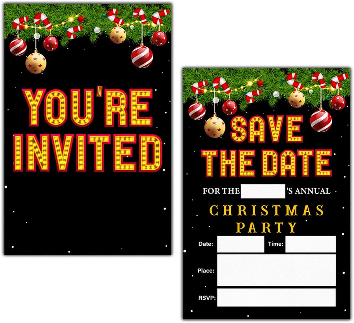 LyoGao Christmas Party Invitations 20 Pack