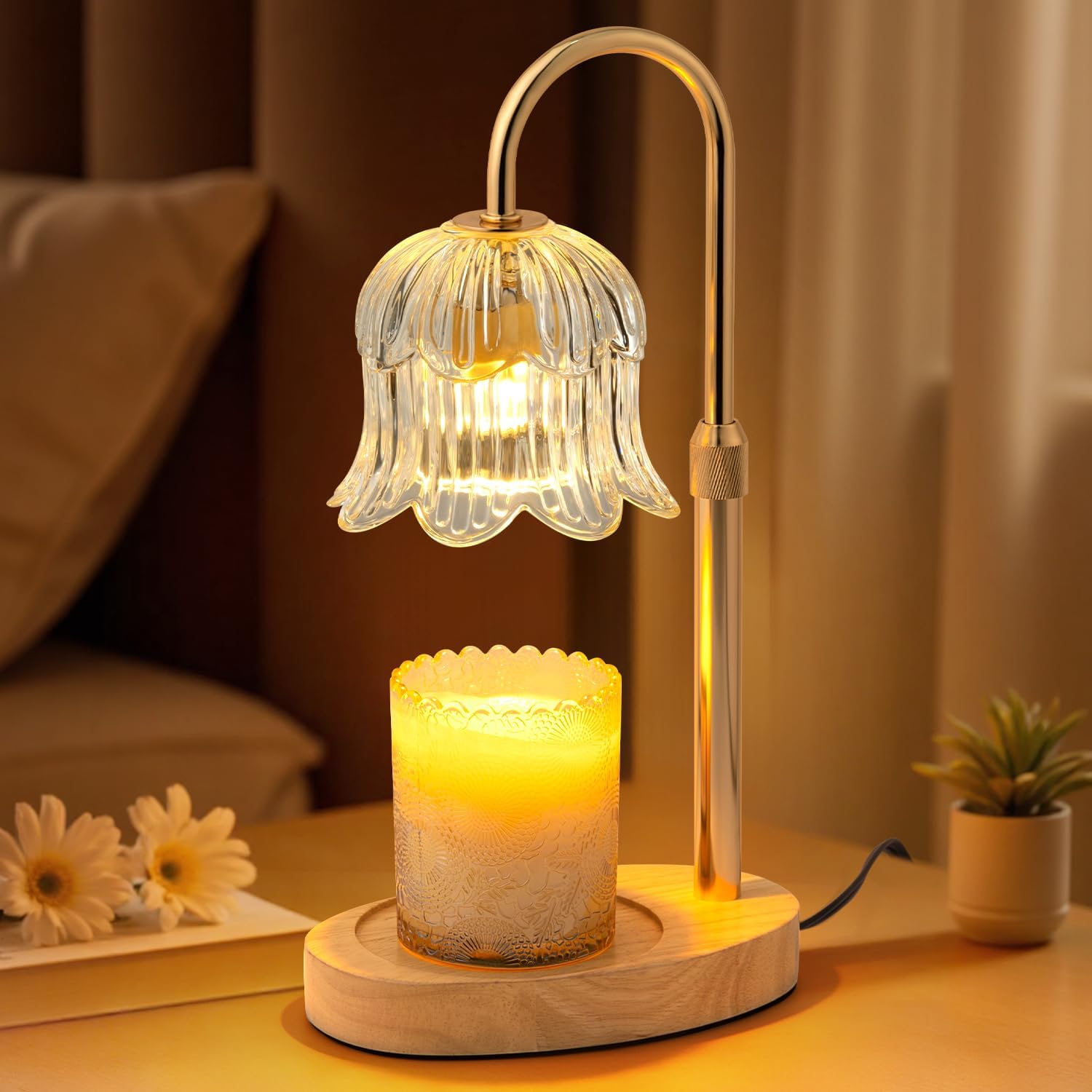 YDSP Candle Warmer Lamp with Timer and Adjustable Height