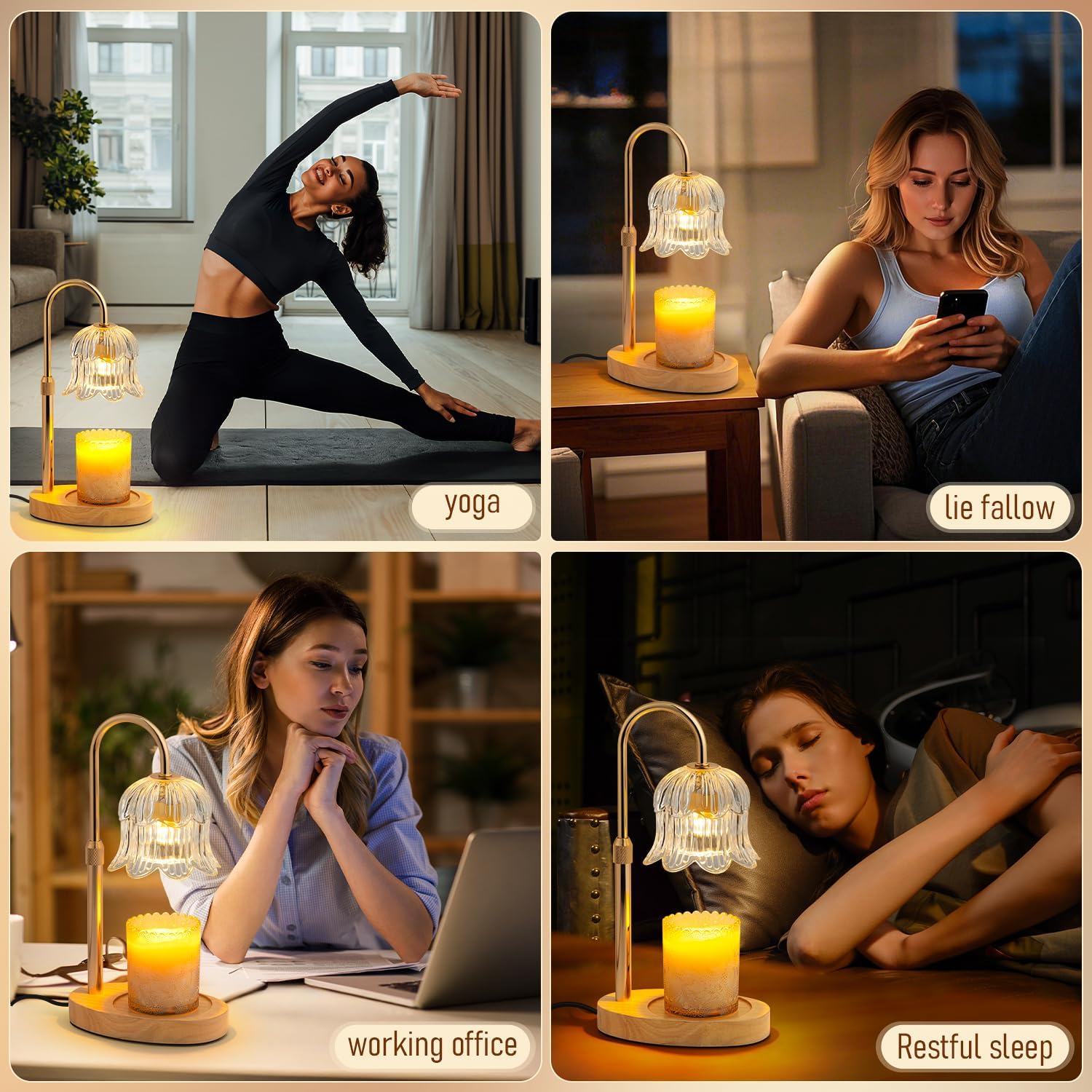 YDSP Candle Warmer Lamp with Timer and Adjustable Height