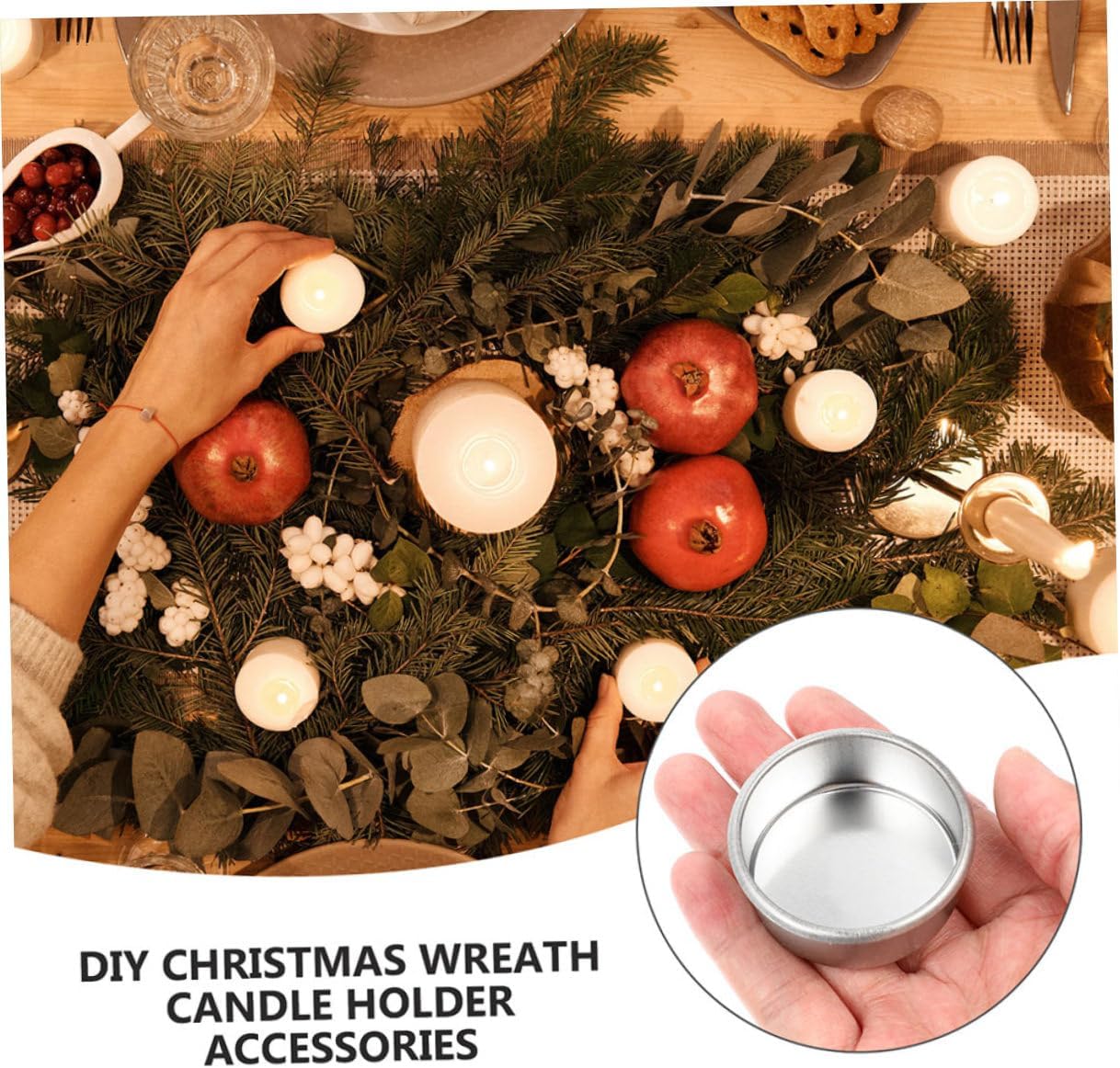 Cabilock 24Pcs Iron Candle Cups for DIY Decorations