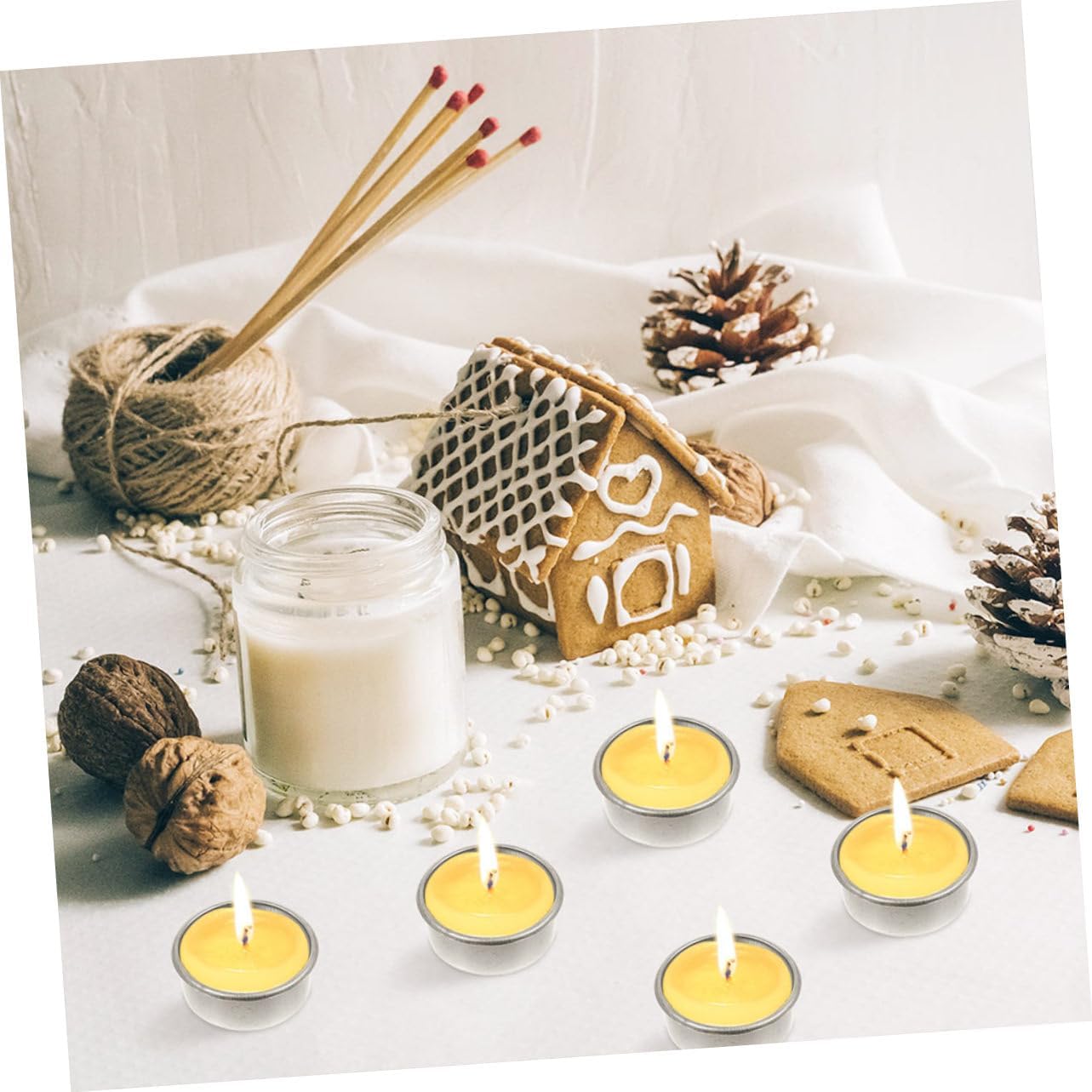 Cabilock 24Pcs Iron Candle Cups for DIY Decorations
