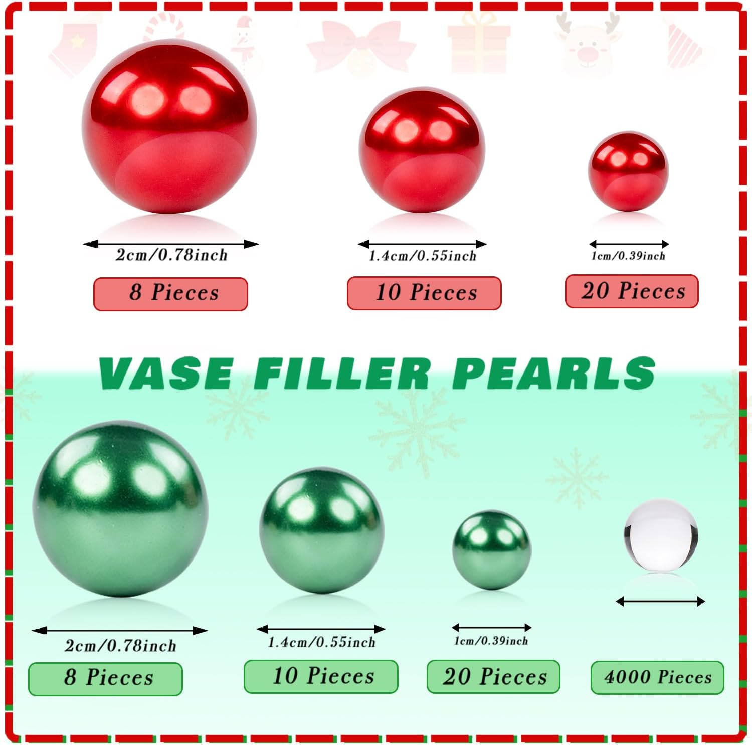 MagicLub 4118 Pcs Christmas Vase Filler Decor Set