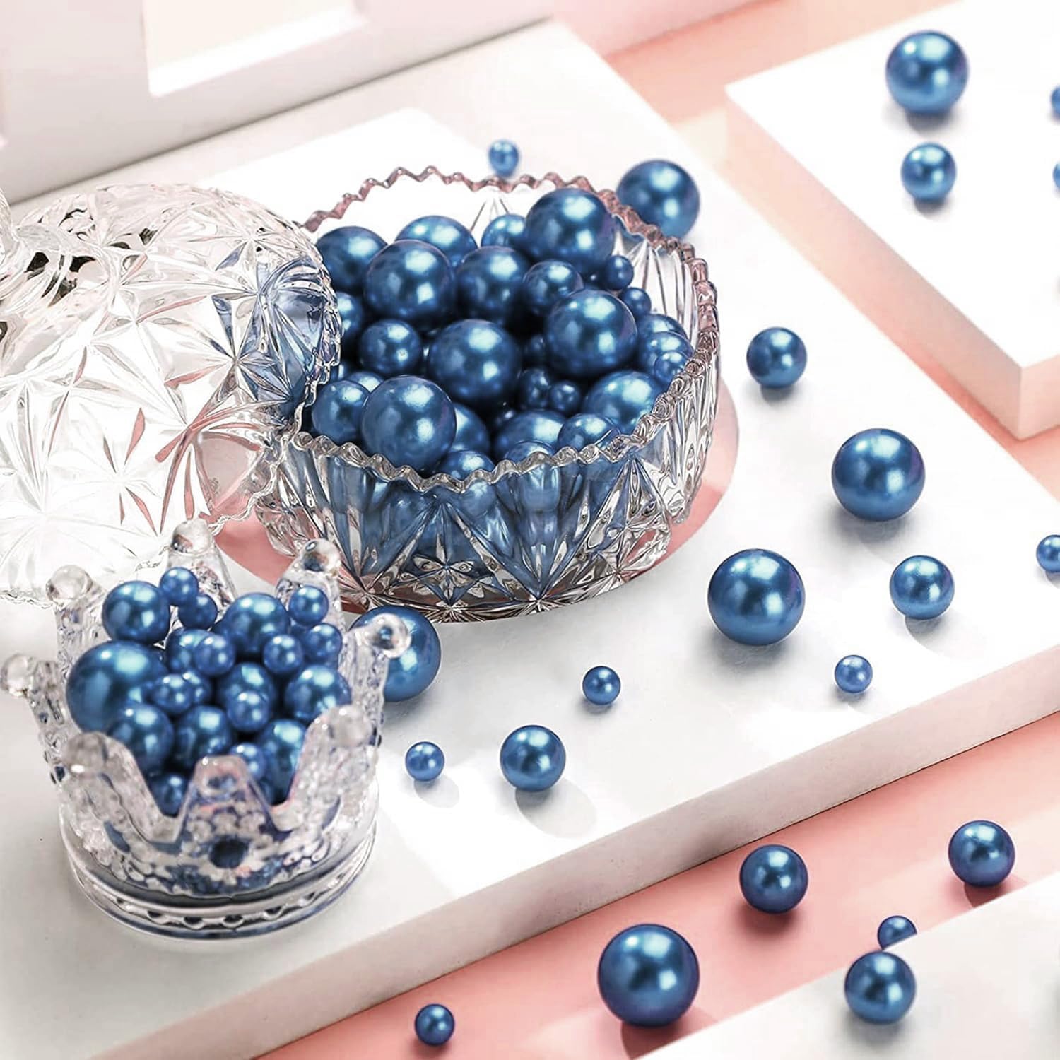 Floating Pearls Vase Filler Decor 105pcs 1000 Transparent Beads