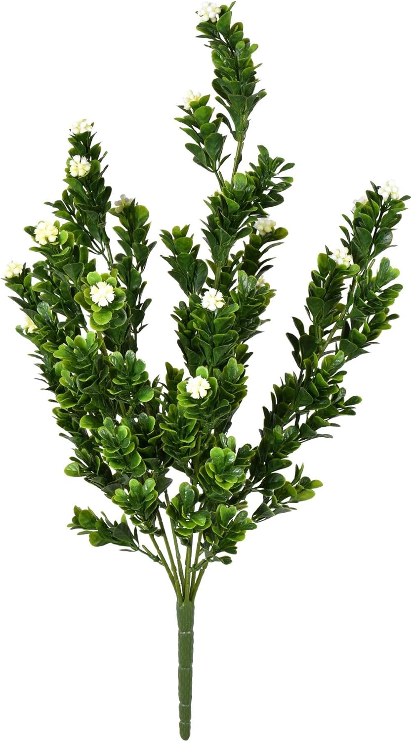 Vickerman Artificial White Flower Rambling Bush 19 Inches