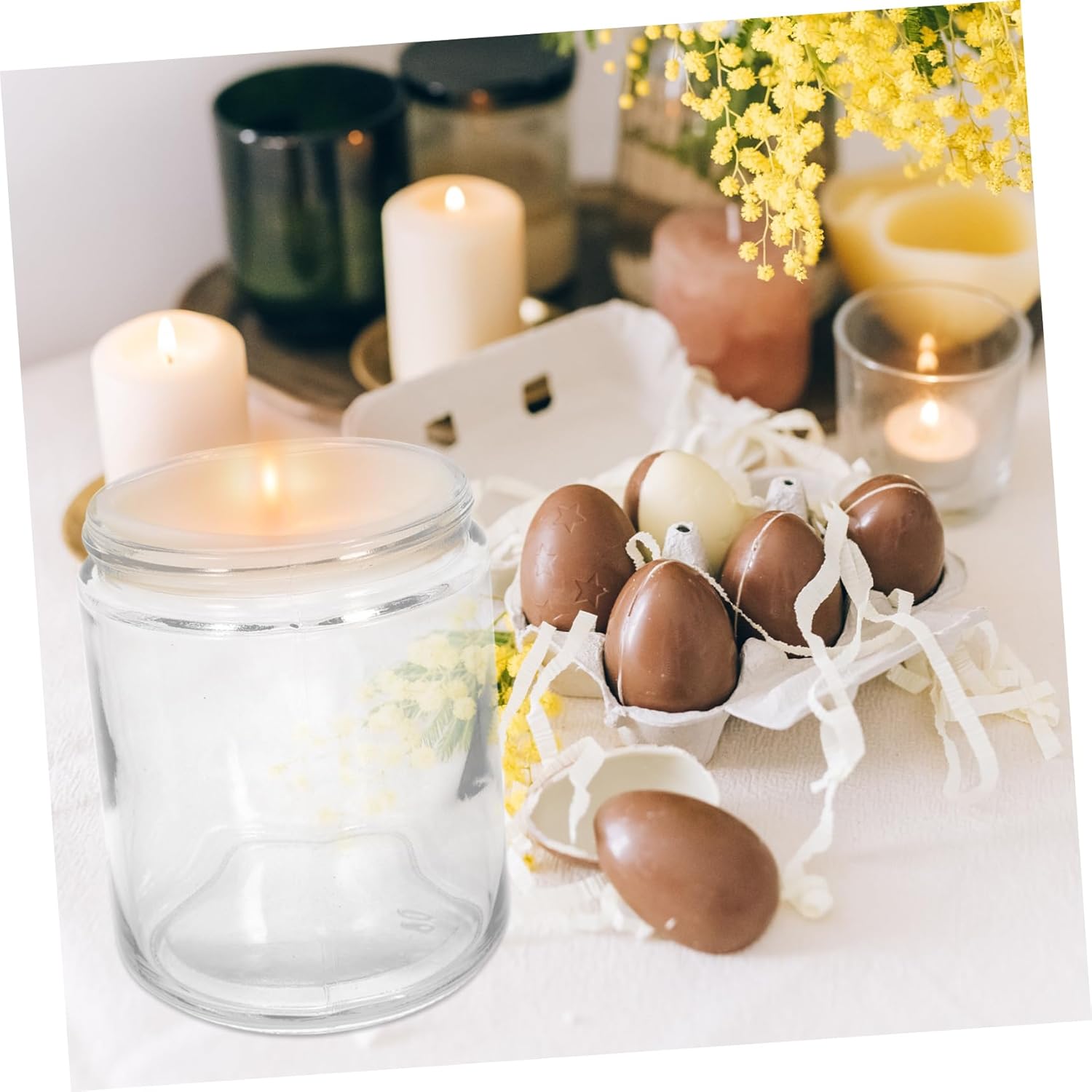 12pcs Diy Candle Making Jars Glass Votive Holders