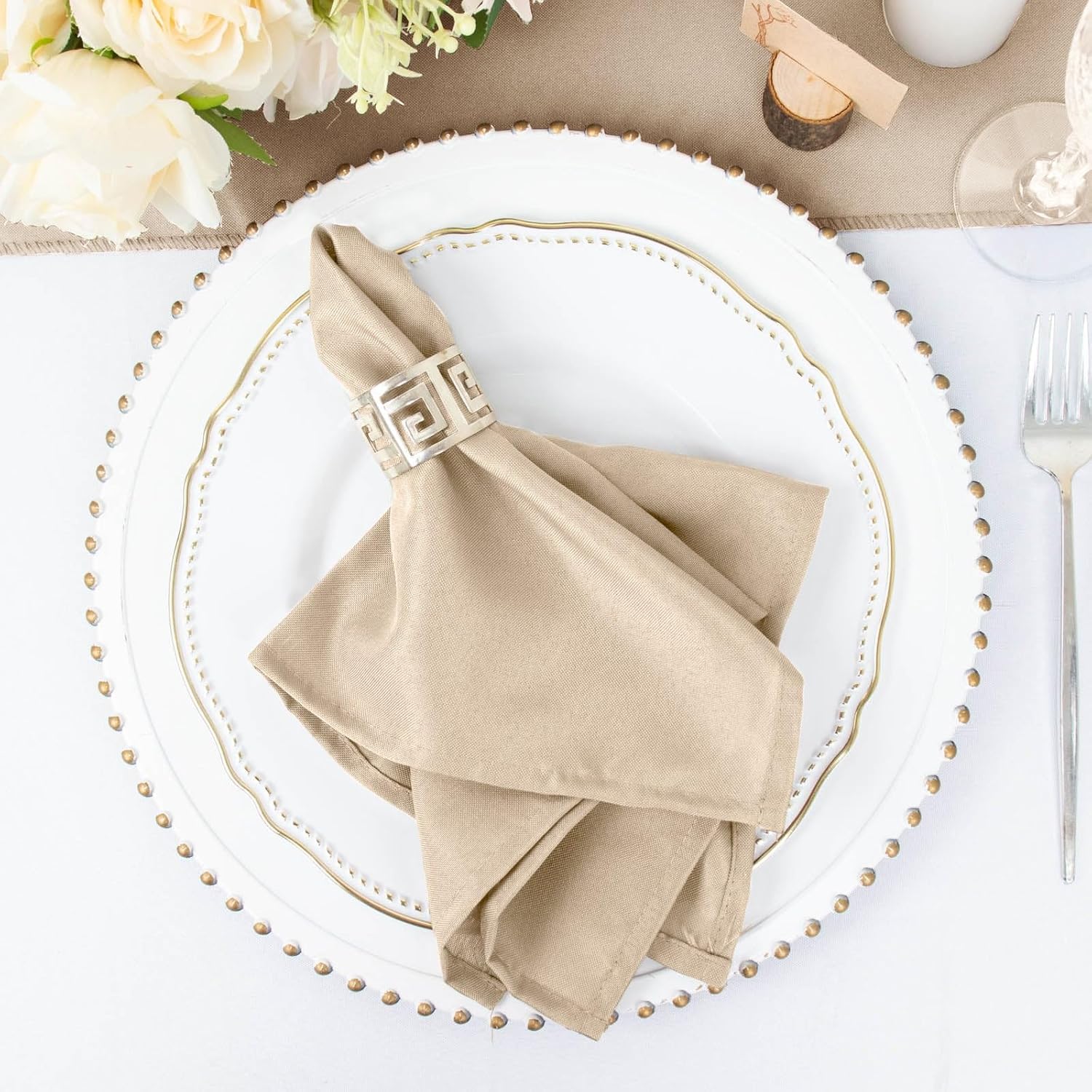 50 pcs 17 Inch Nude Napkins for Wedding Events