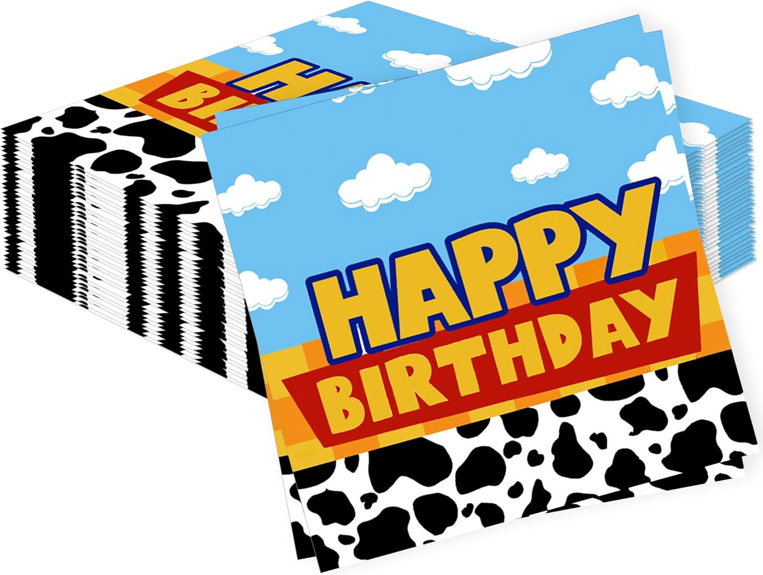 40pcs Cartoon Birthday Party Napkins with Cute Designs
