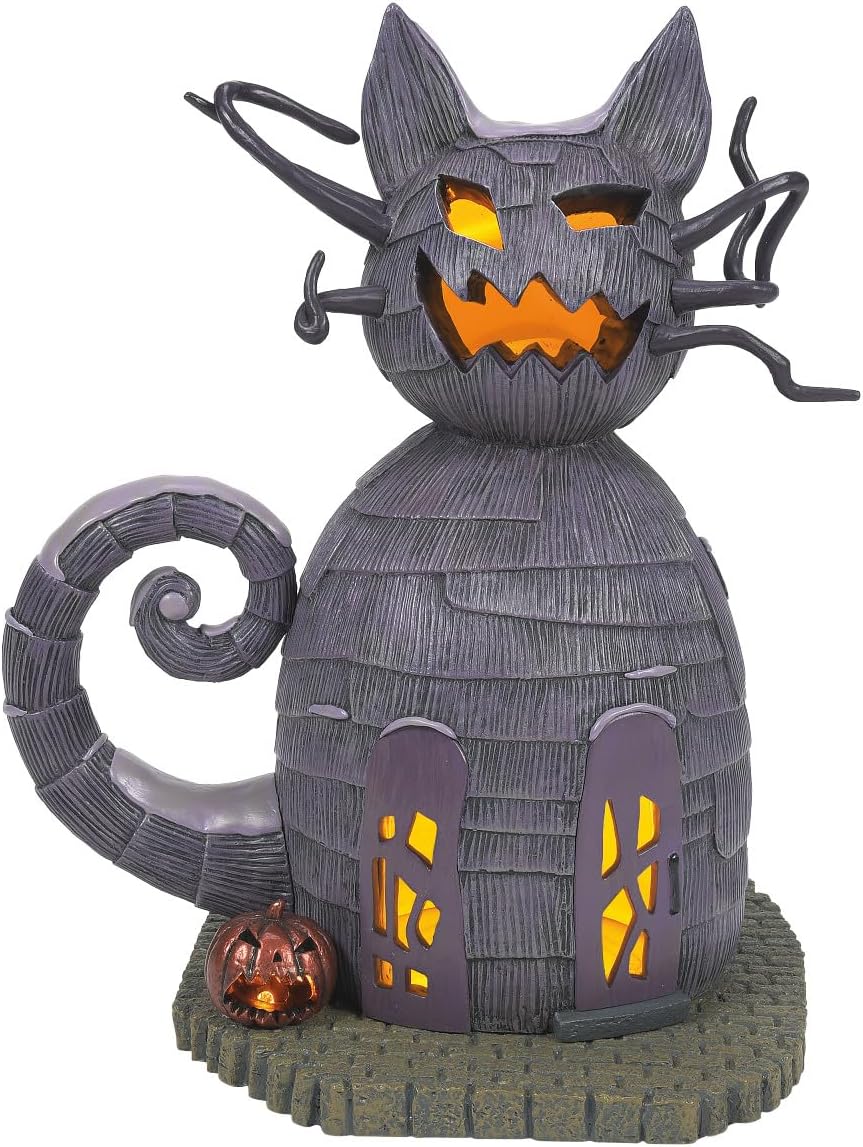 Department 56 Disney Nightmare Before Christmas Cat House Lit Building