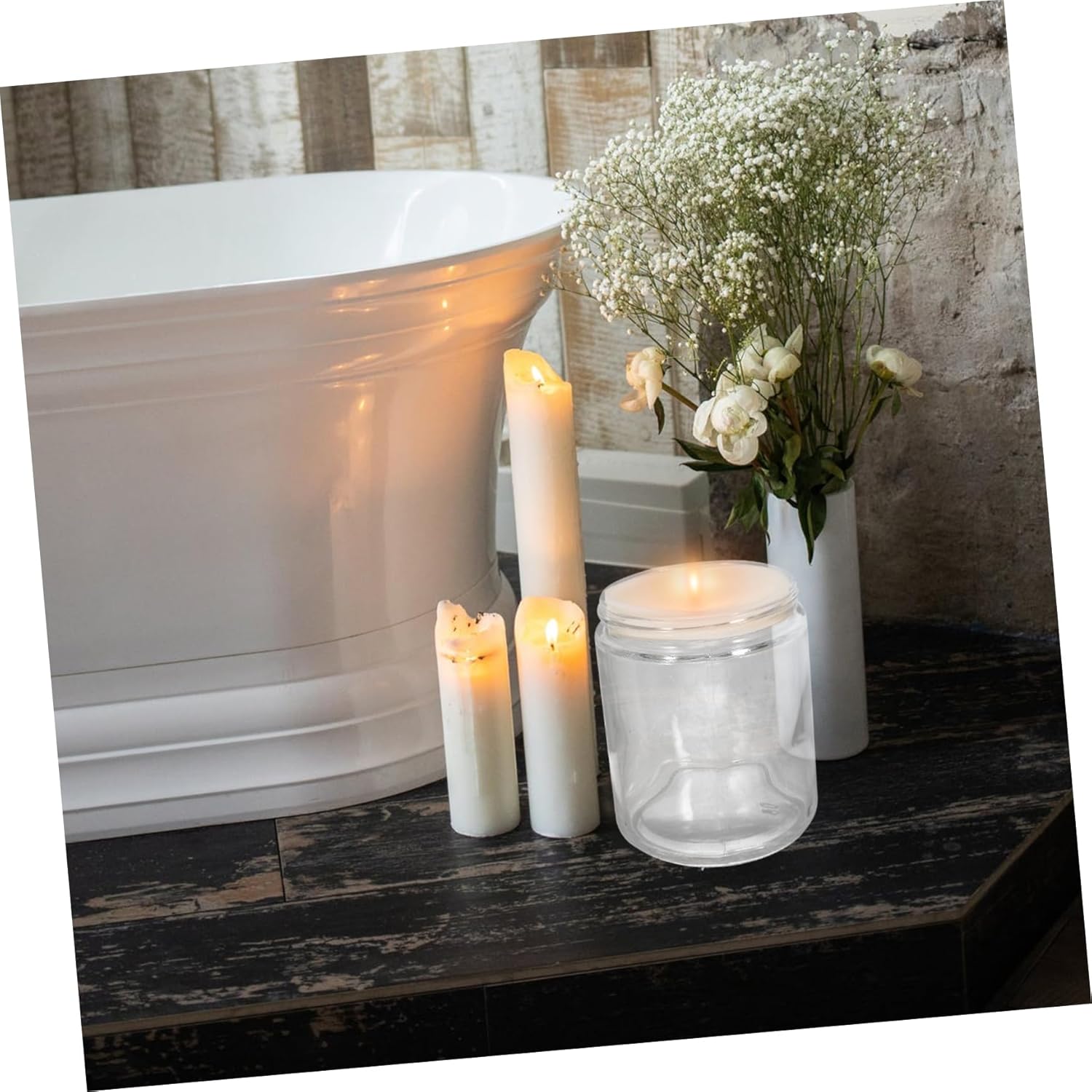 12pcs Diy Candle Making Jars Glass Votive Holders
