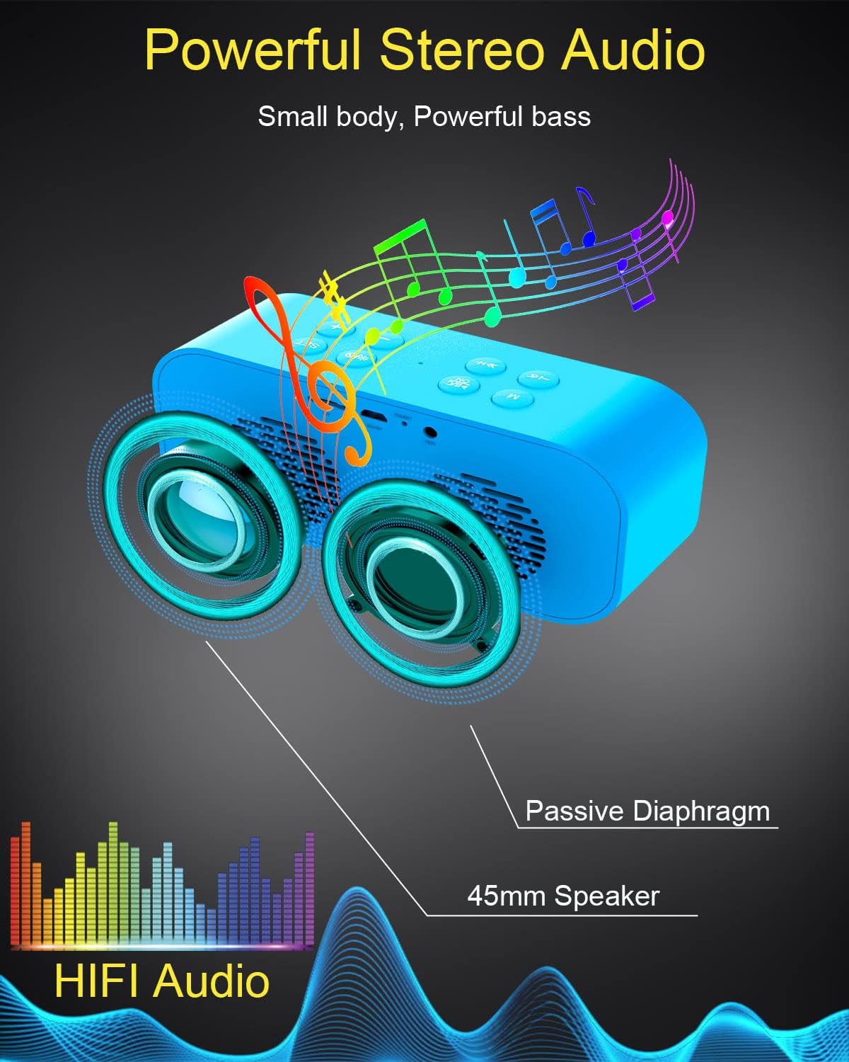 AFK Digital Alarm Clock with Bluetooth Speaker