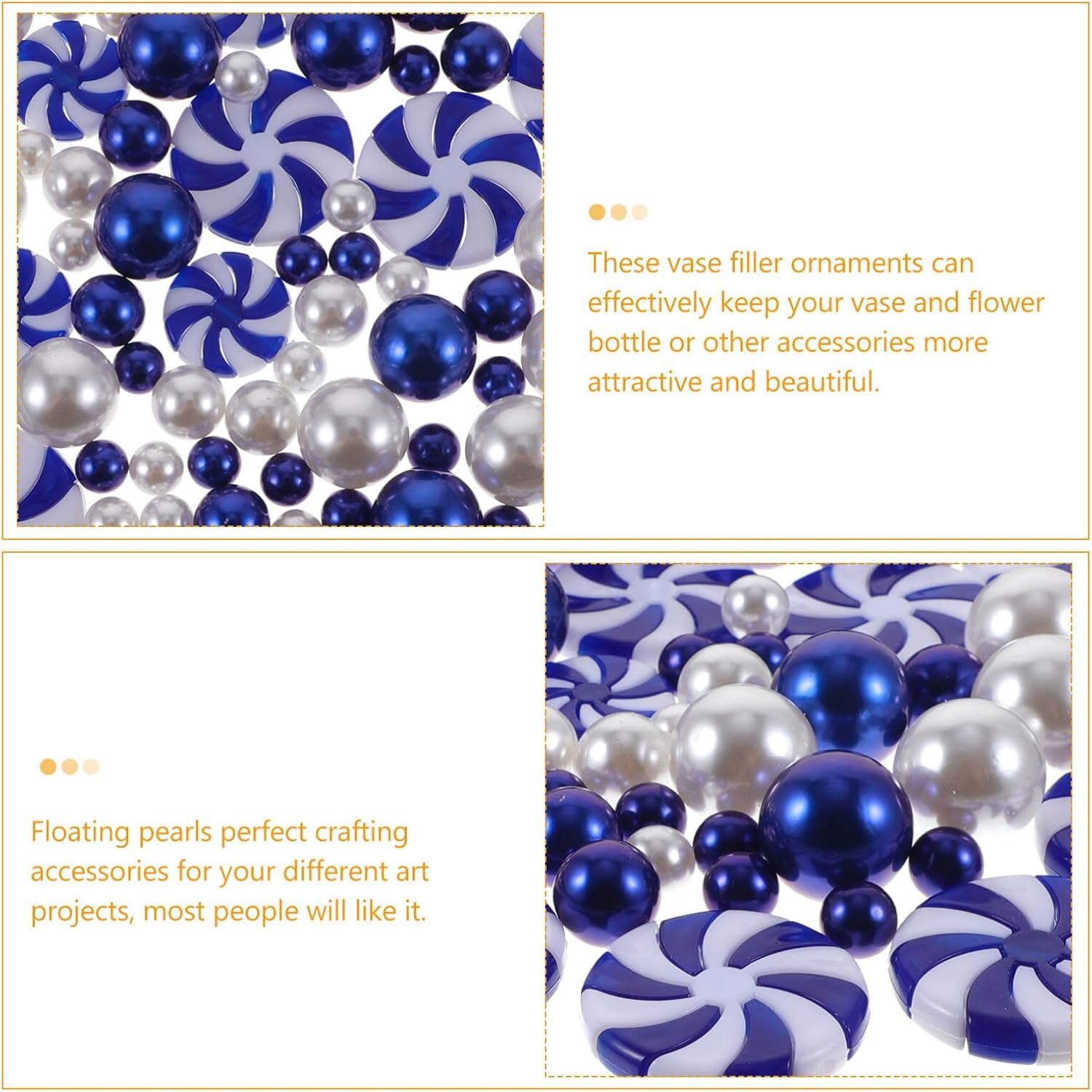 TENDYCOCO Christmas Vase Filler Acrylic Beads Set