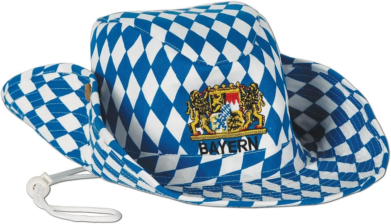 Oktoberfest Outback Hat - Blue White