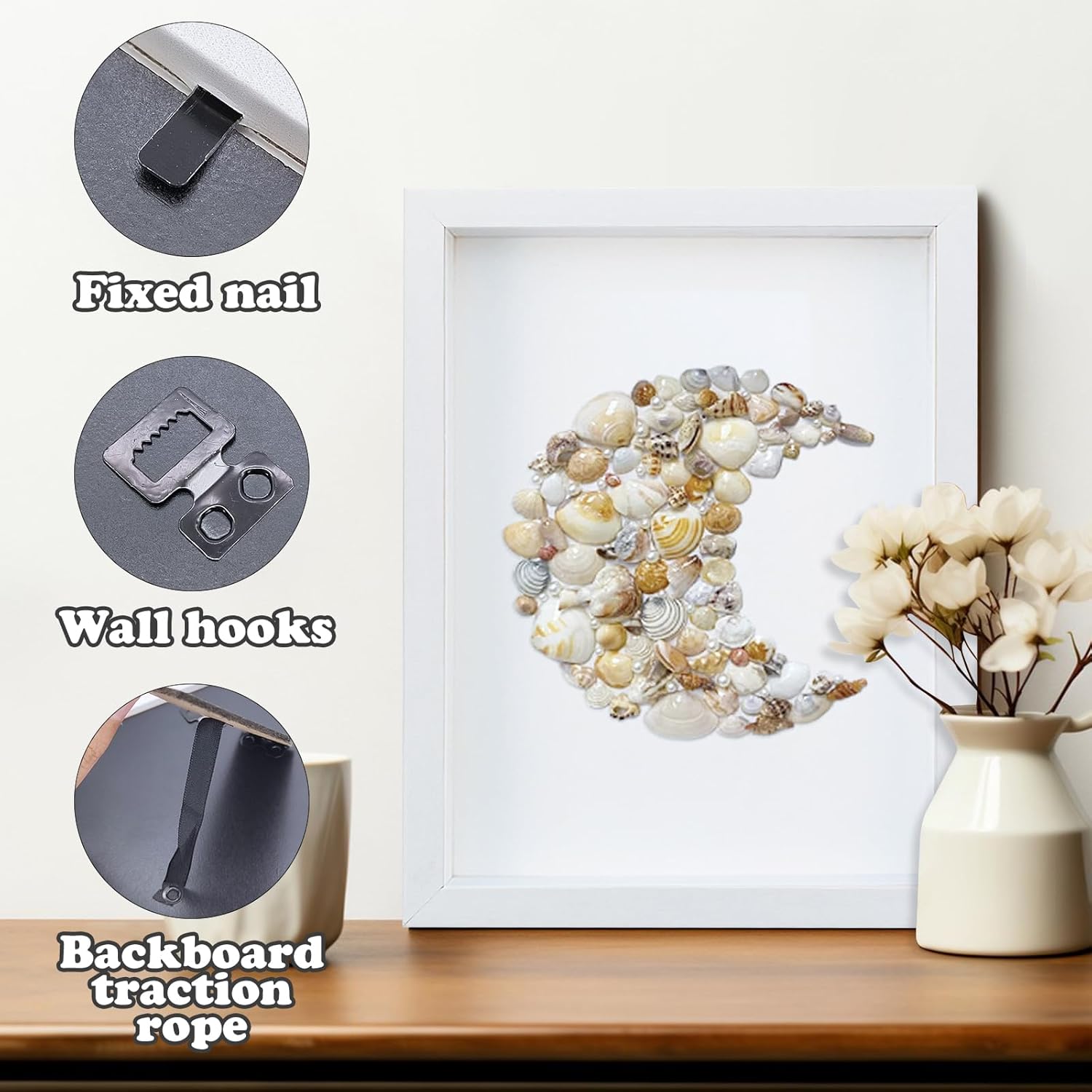 FuninCrea 8x10 Inch Shadow Box Frame White