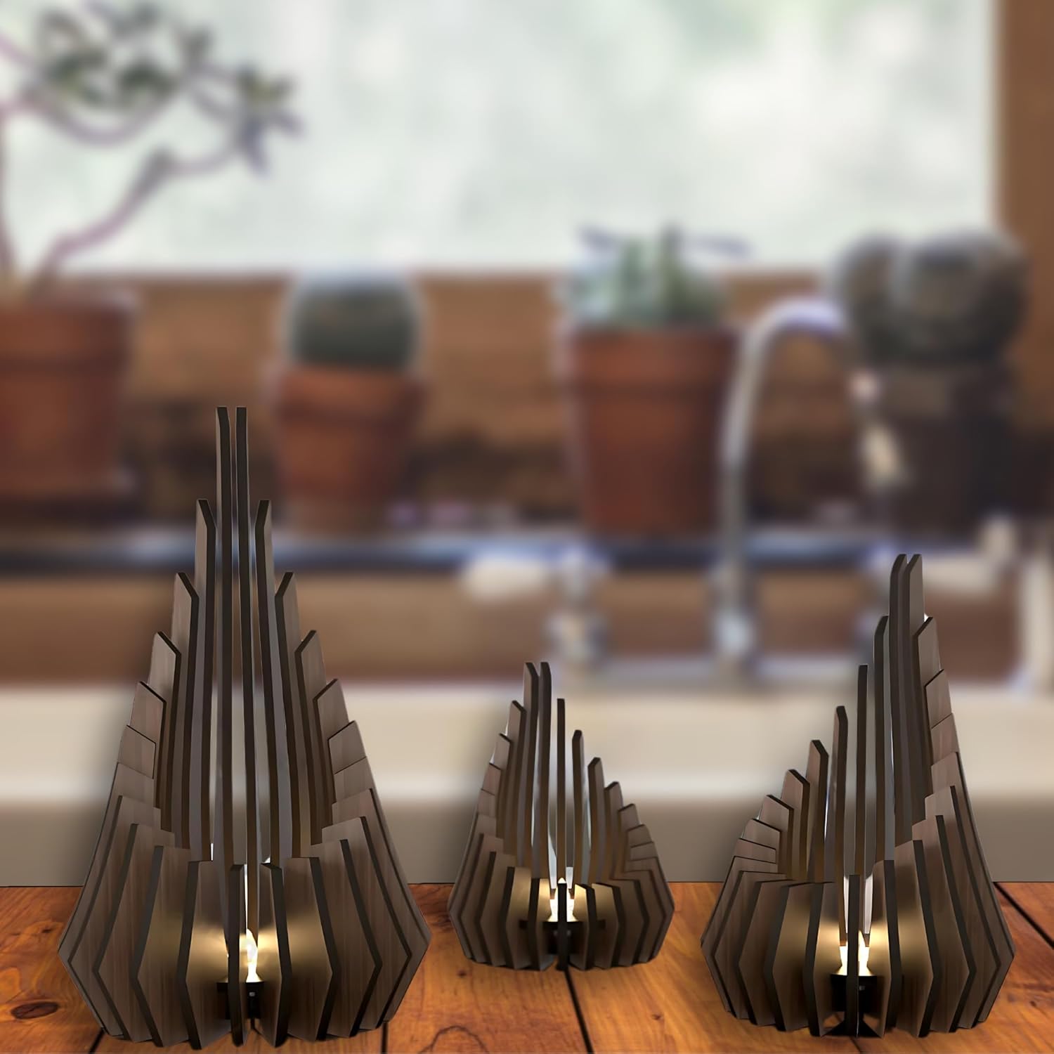 Handmade Candle Holders Set of 3 with 3 Sizes