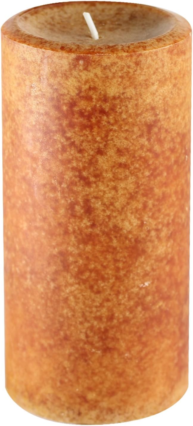 Jeco 6 Inch Rain Lissed Oak Pillar Candle