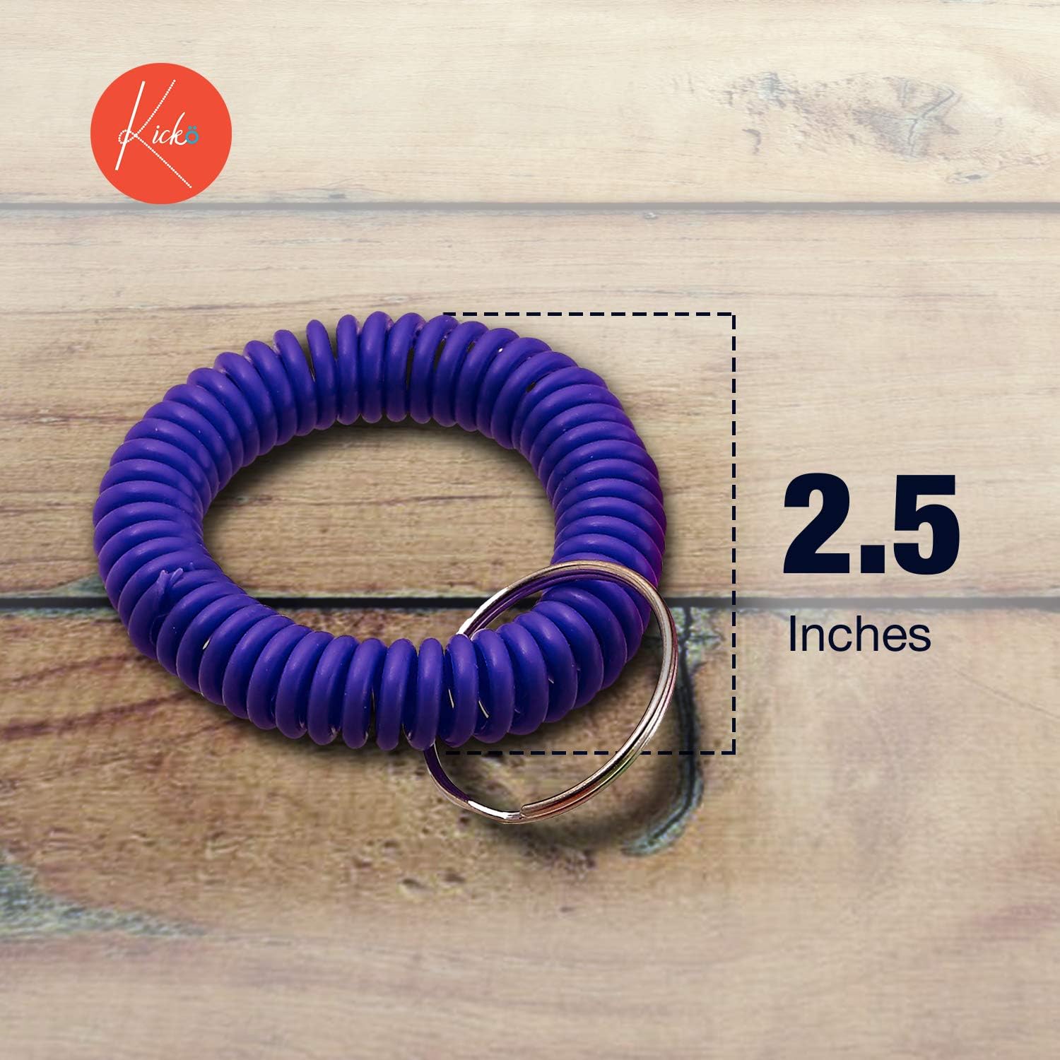 Kicko 25 Inch Spiral Keychain 12-Pack