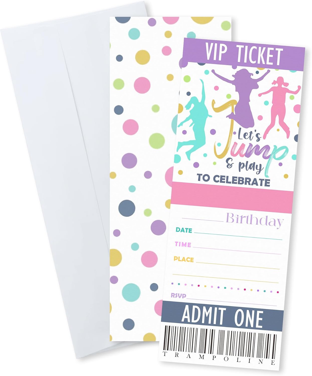 Lets Jump Play Birthday Invitations 20 Pcs