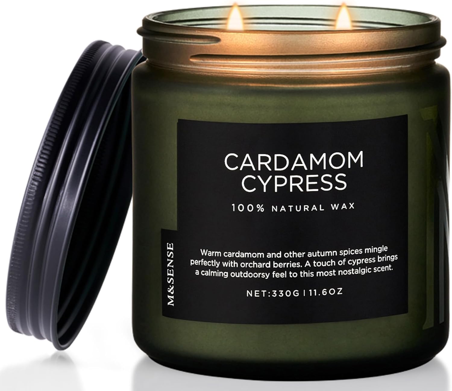 MSENSE Cardamon Cypress 2 Wick Jar Candle 116oz
