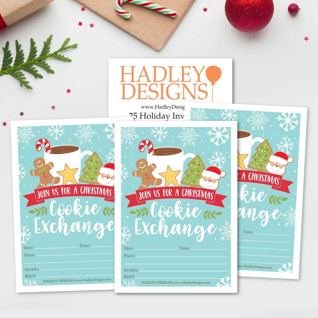 Hadley Designs 25 Cookie Exchange Party Invitations