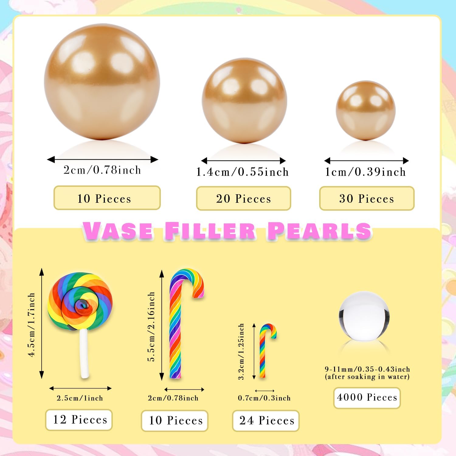 MagicLub 4114 Pcs Christmas Vase Filler Decor Set
