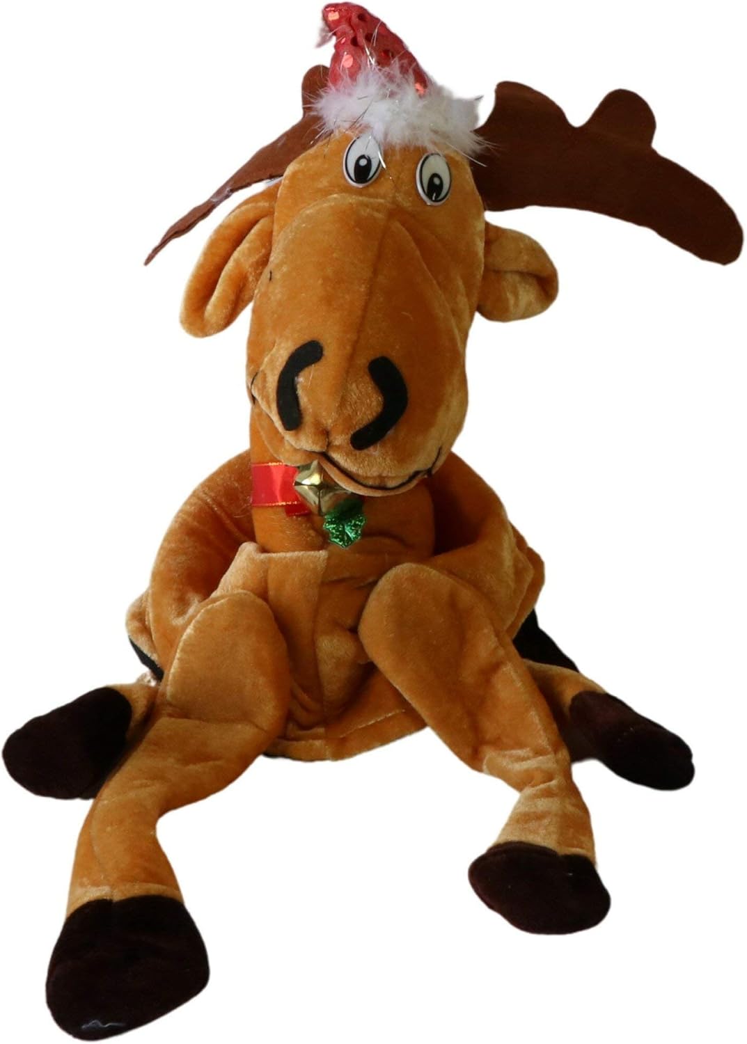 Beistle Plush Christmas Moose Hat for Parties