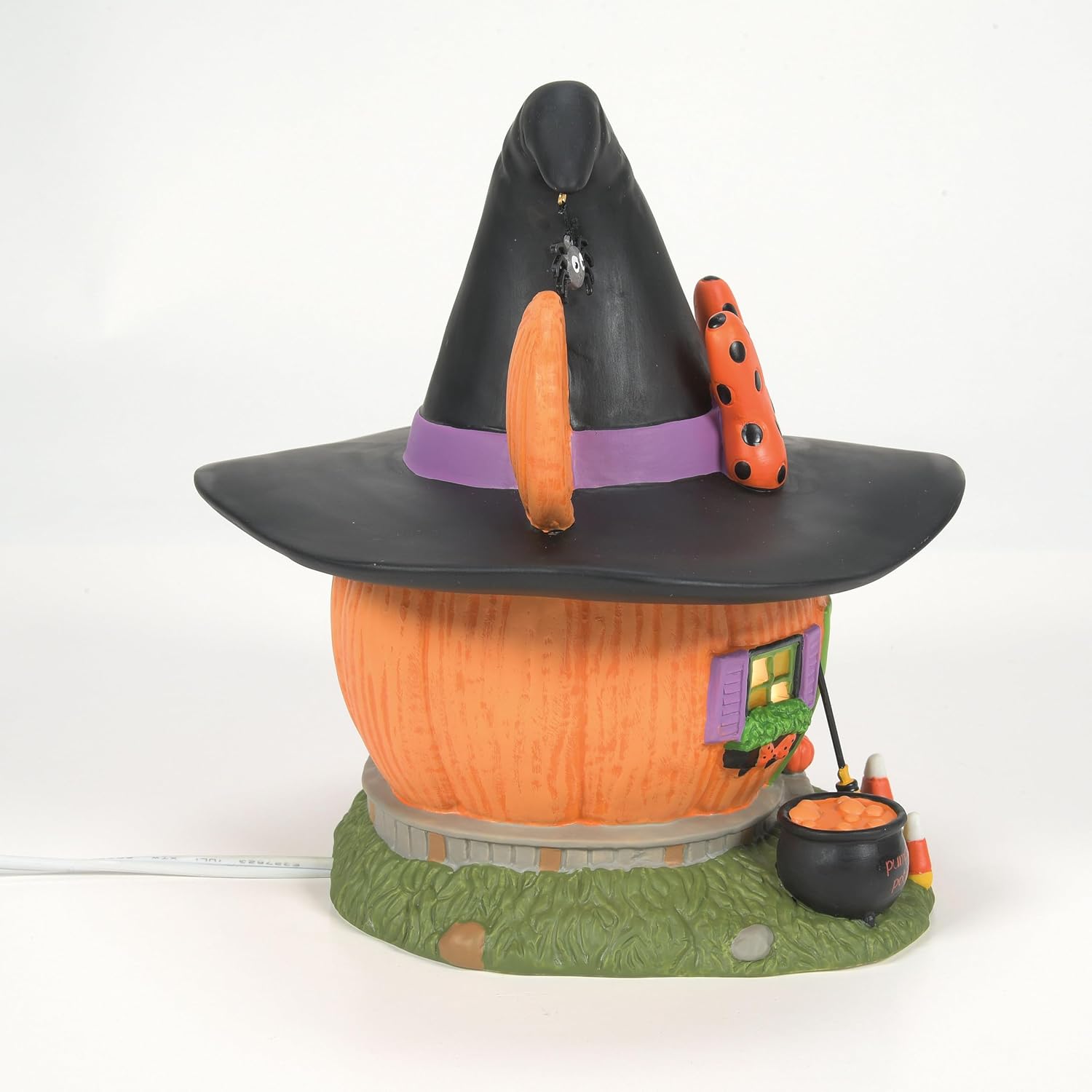 Department 56 Disney Village Halloween Minnie Mouse Pumpkin Town House Light Building