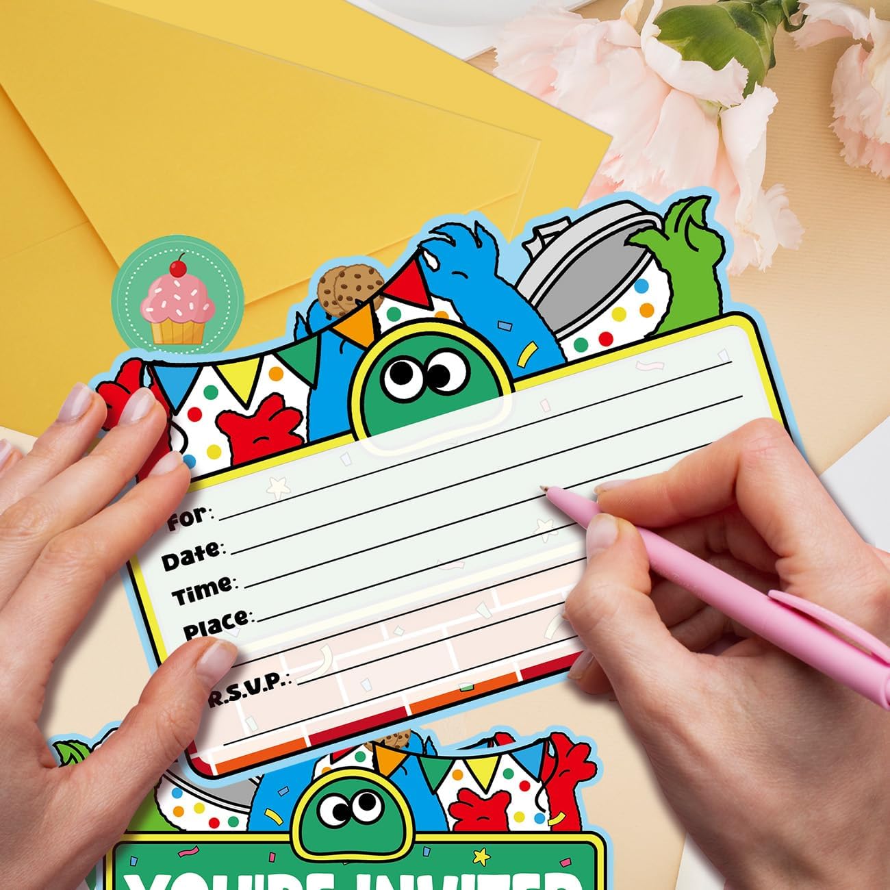 20Pcs Learning Street Birthday Invitations for Boys