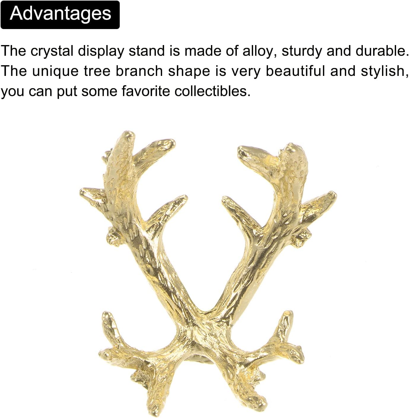 MECCANIXITY Gold Crystal Ball Display Stand