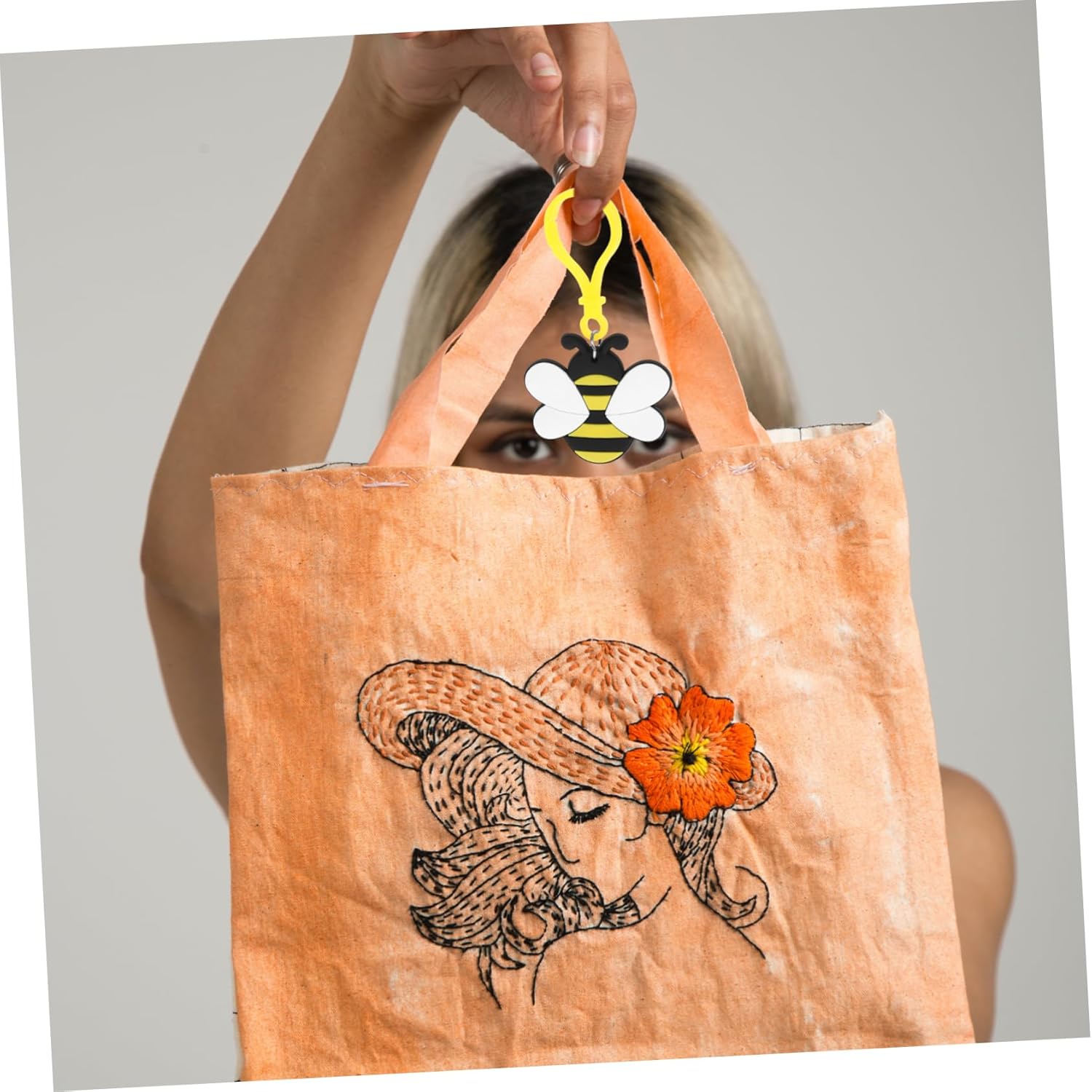12pcs Cute Bee Keychain Set for Bags and Backpacks