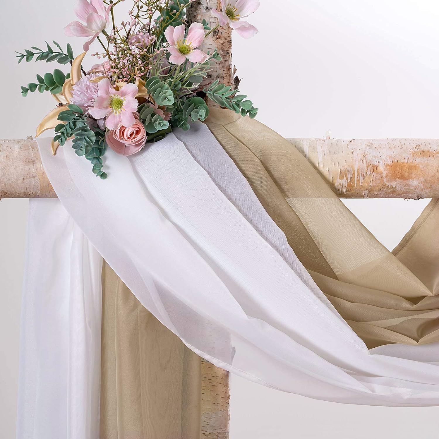 MIULEE Sheer Window Scarf Valance Extra Long Panel Curtain