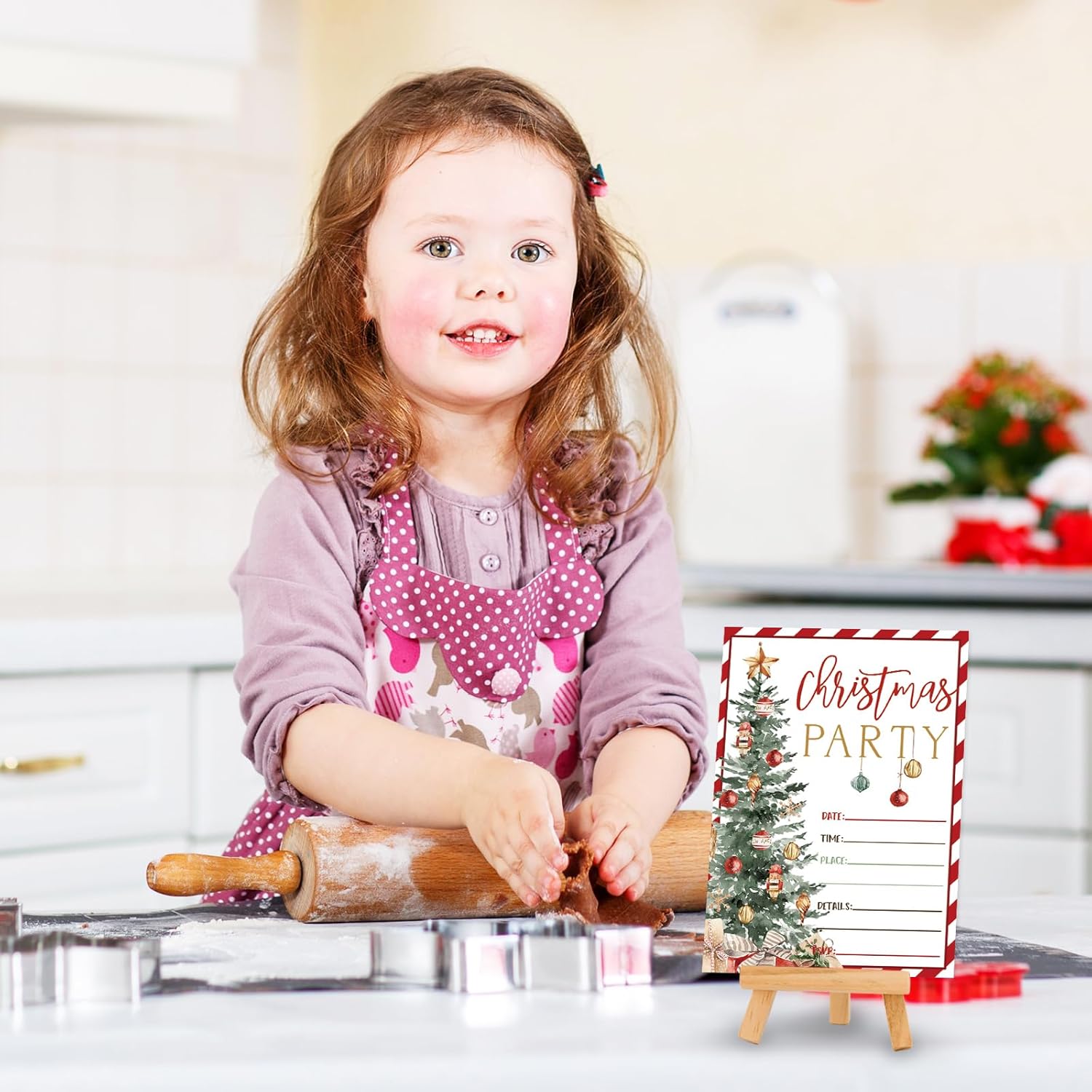 Whaline 25 Set Christmas Invitations with Envelopes and Stickers